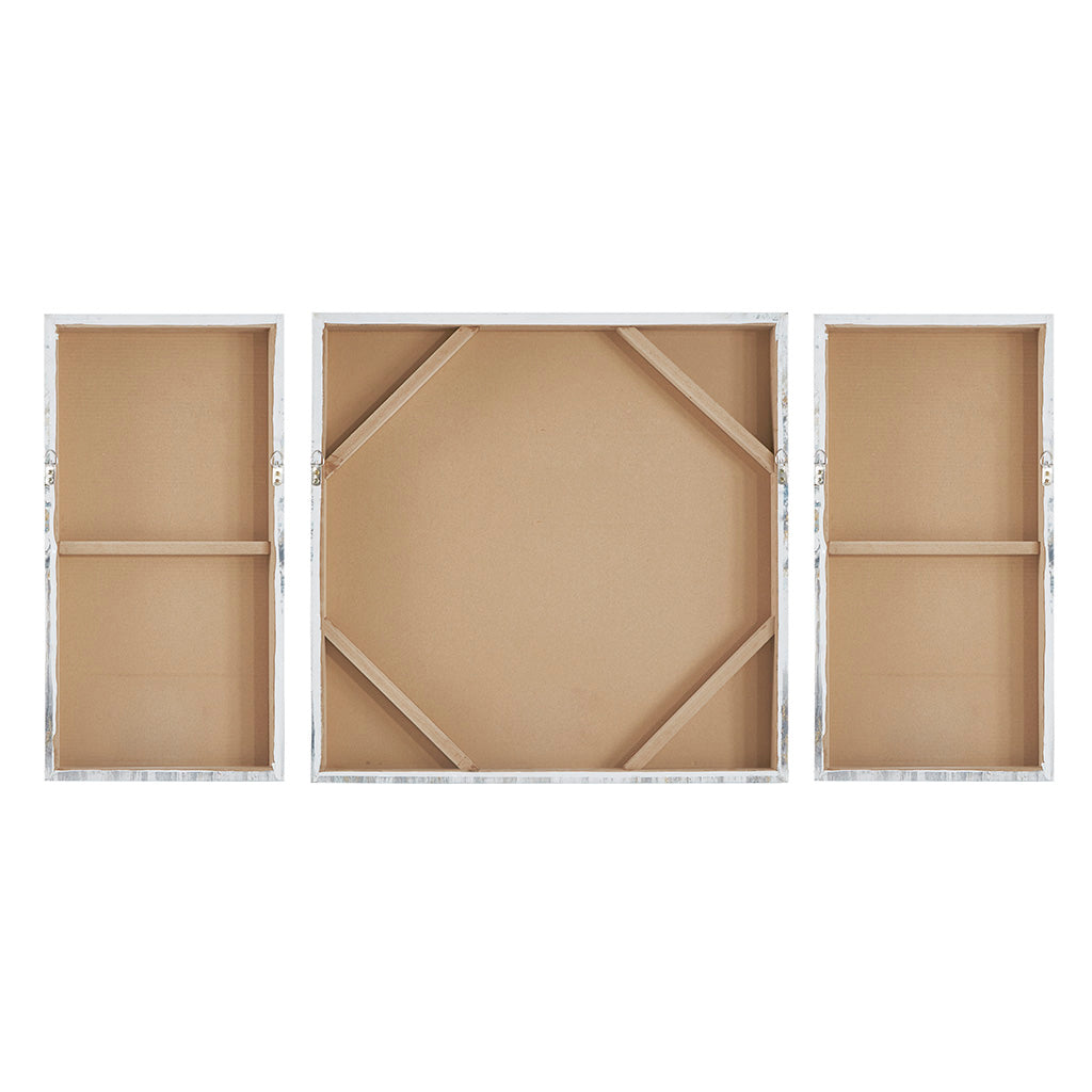 3-Piece Gold Foil Triptych Wall Art Set