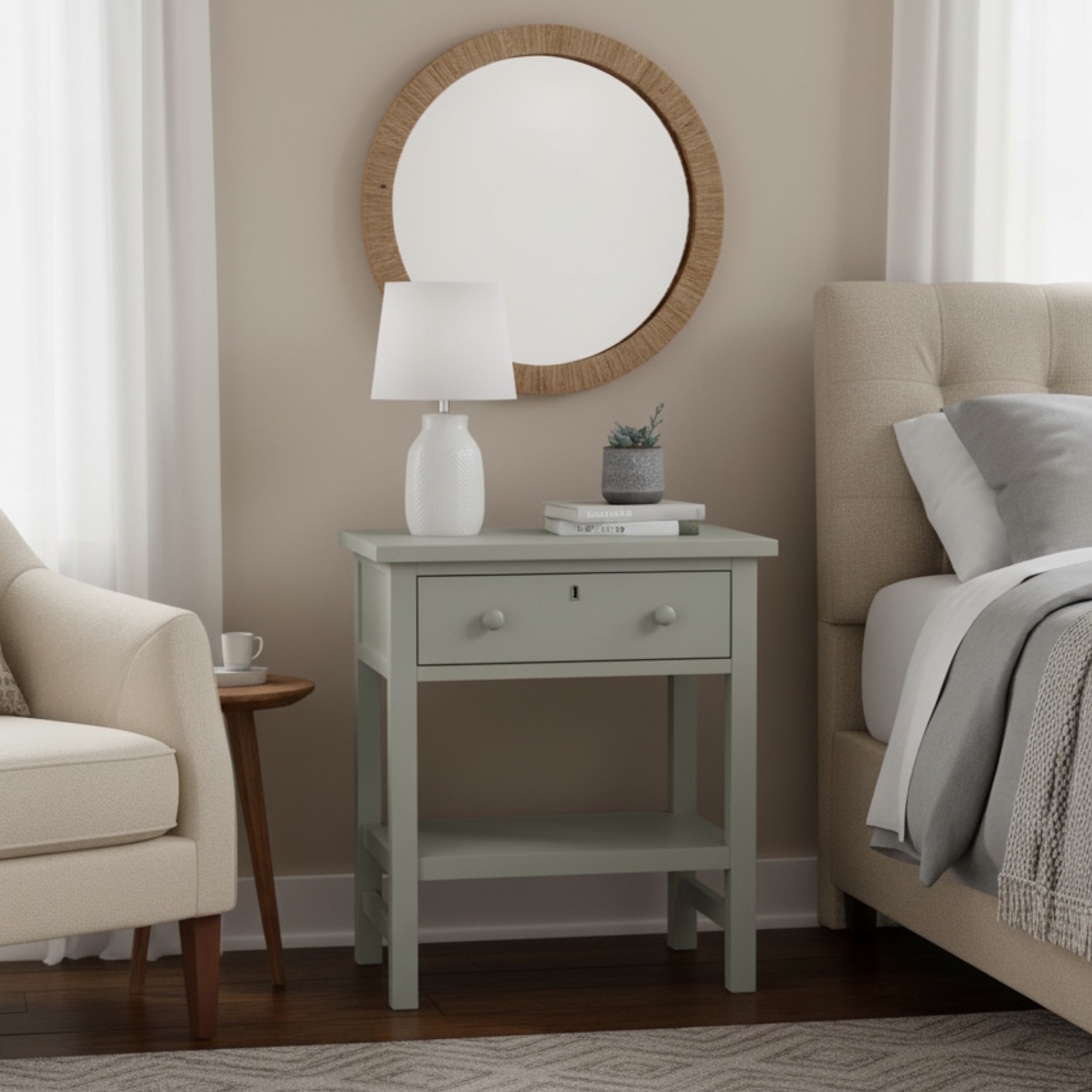 Finley 1-Drawer Storage Nightstand