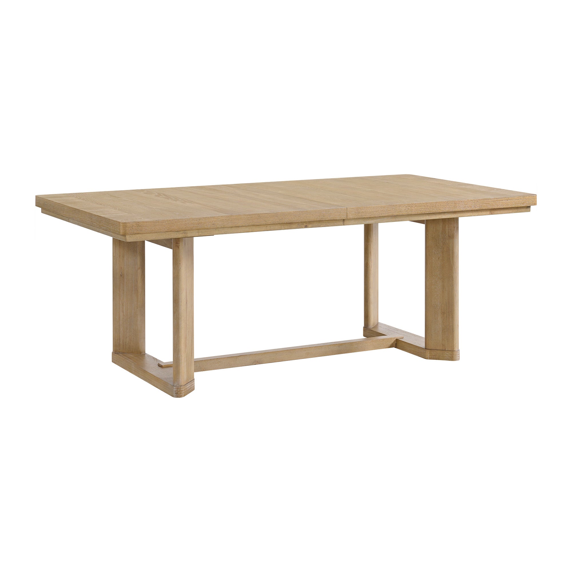 Extendable Trestle Dining Table with Leaf