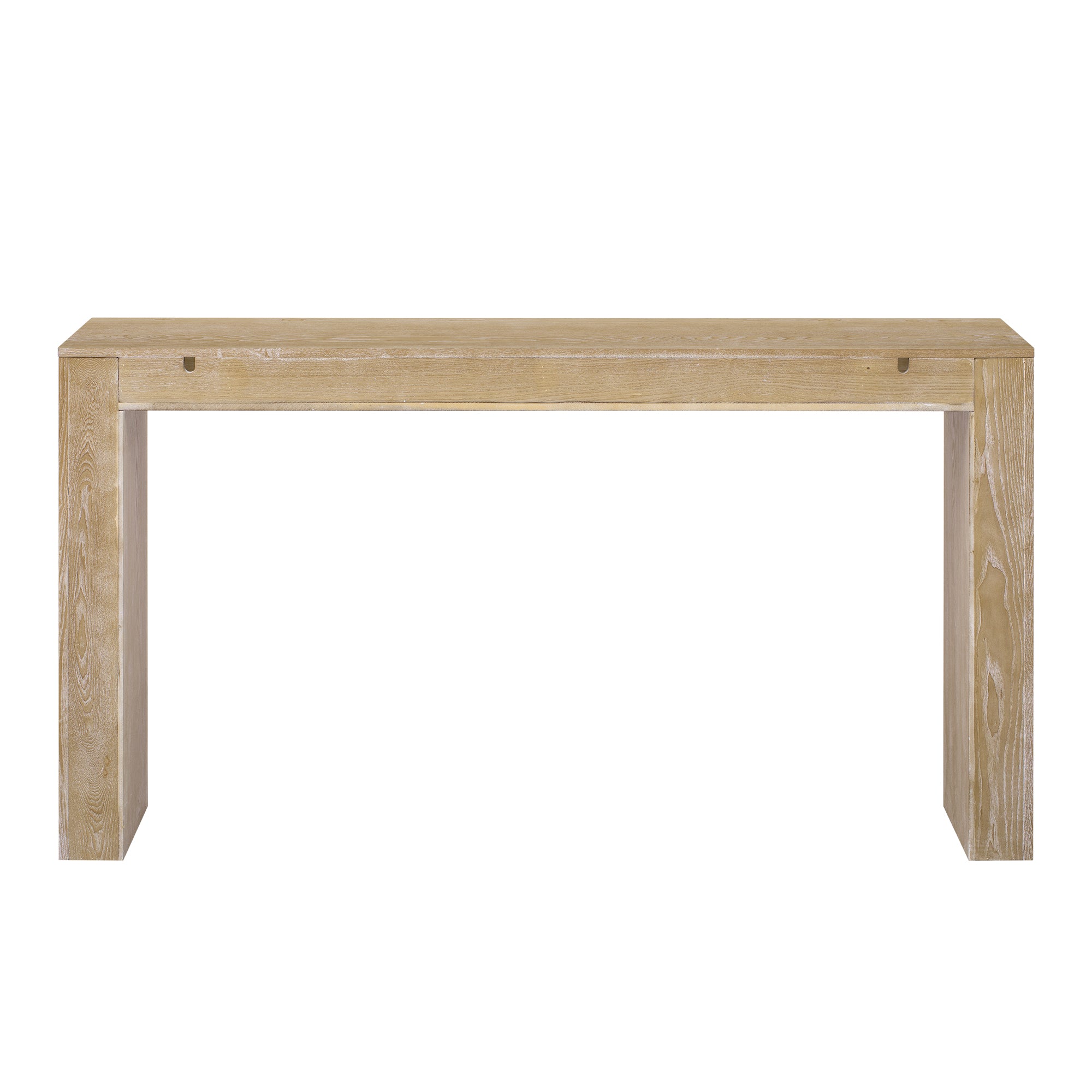 Modern Farmhouse Waterfall Console Table with 2 Concealed Drawers