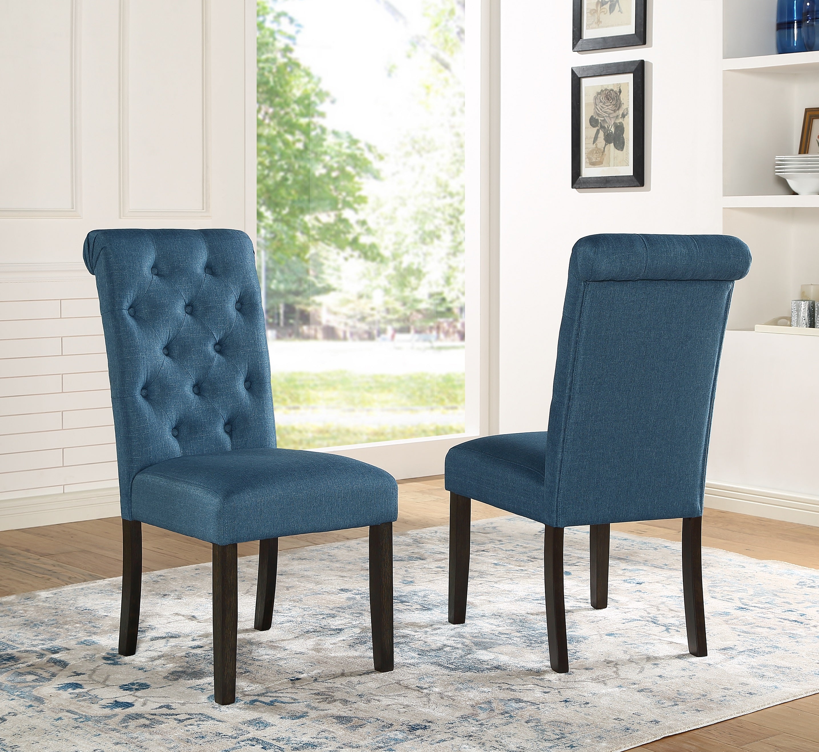 Levi Turned-Leg Dining Set with Table and 6 Chairs