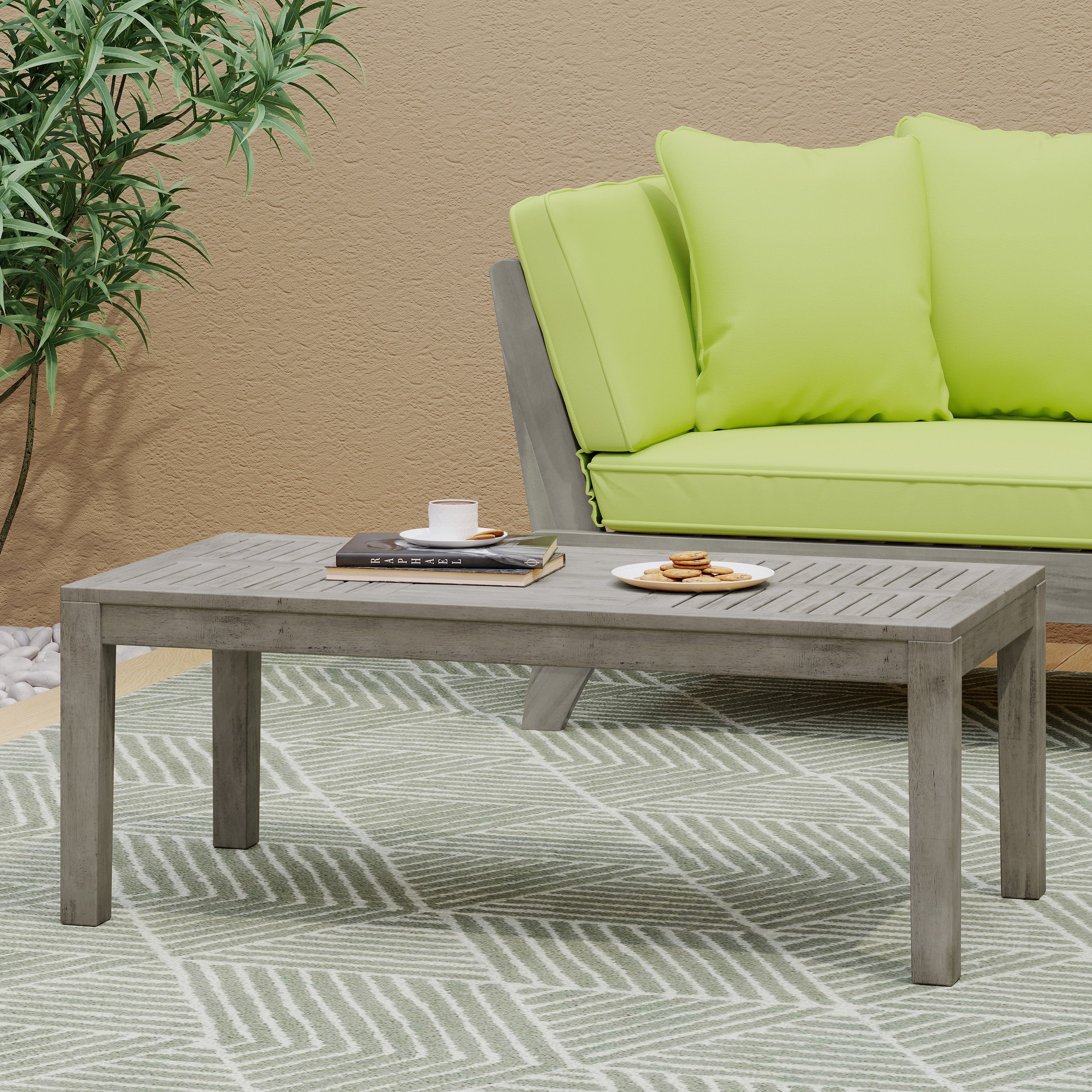 Hampton Rectangular Acacia Outdoor Coffee Table