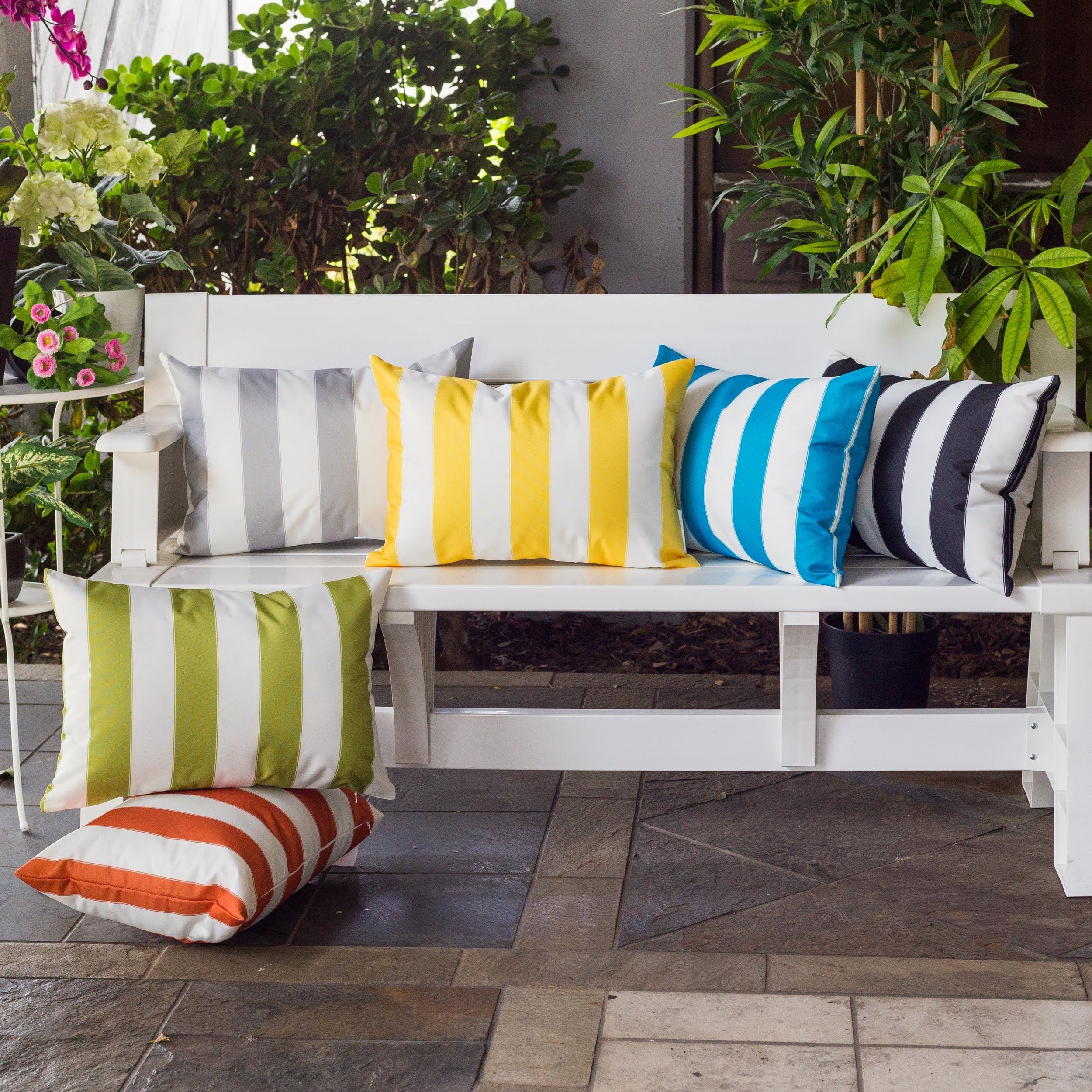 Horizon Stripe Outdoor Lumbar Pillow