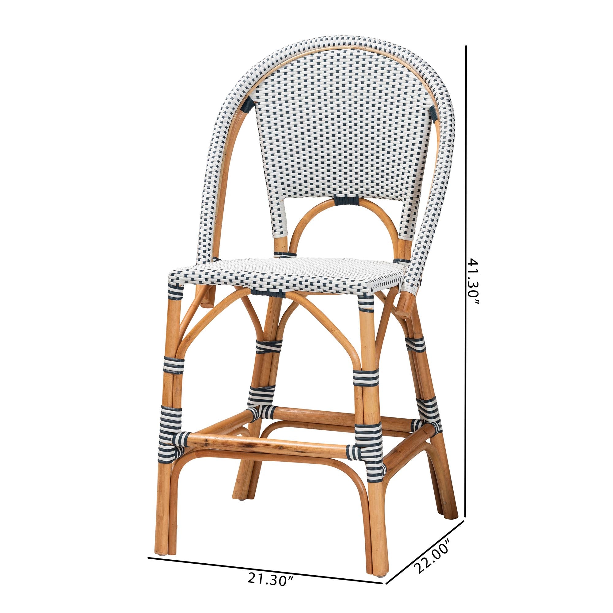 Lexi Rattan 2-Piece Counter Stool Set