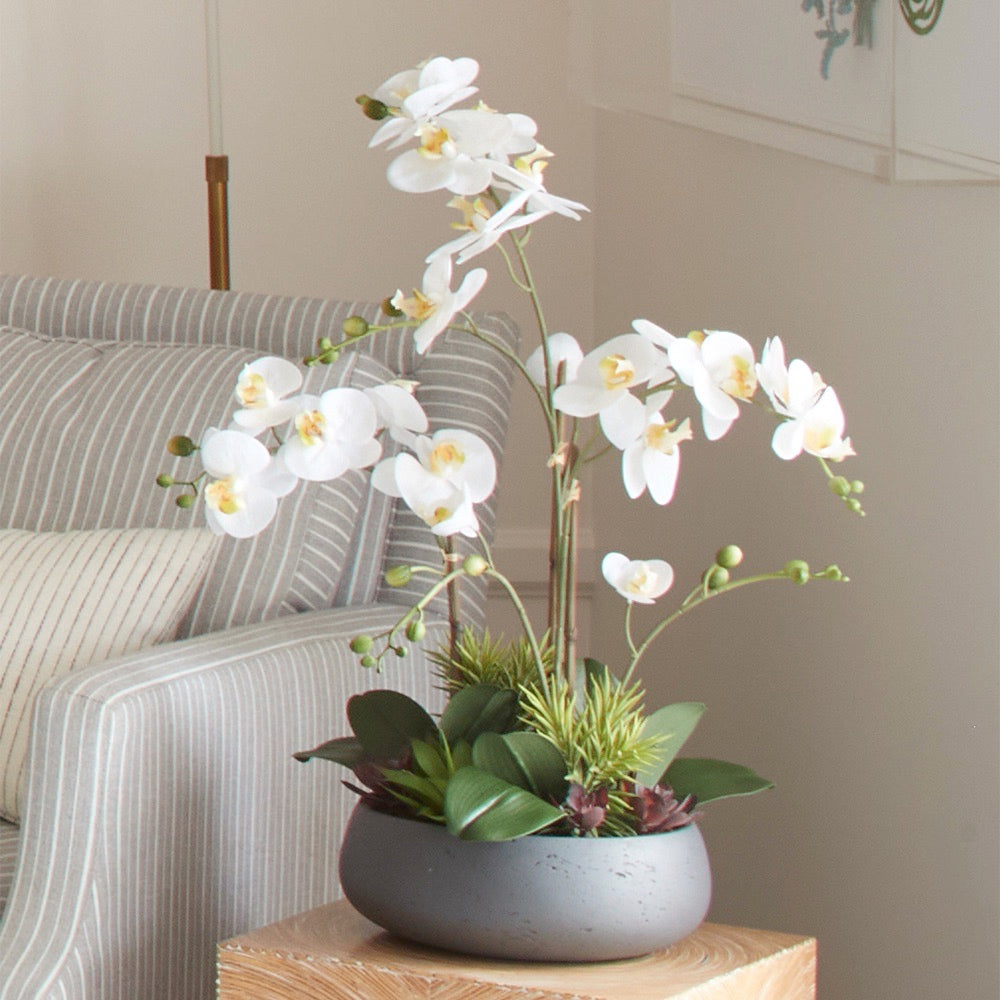 Fake Orchid blooms and stem that are so lifelike you will want to water them