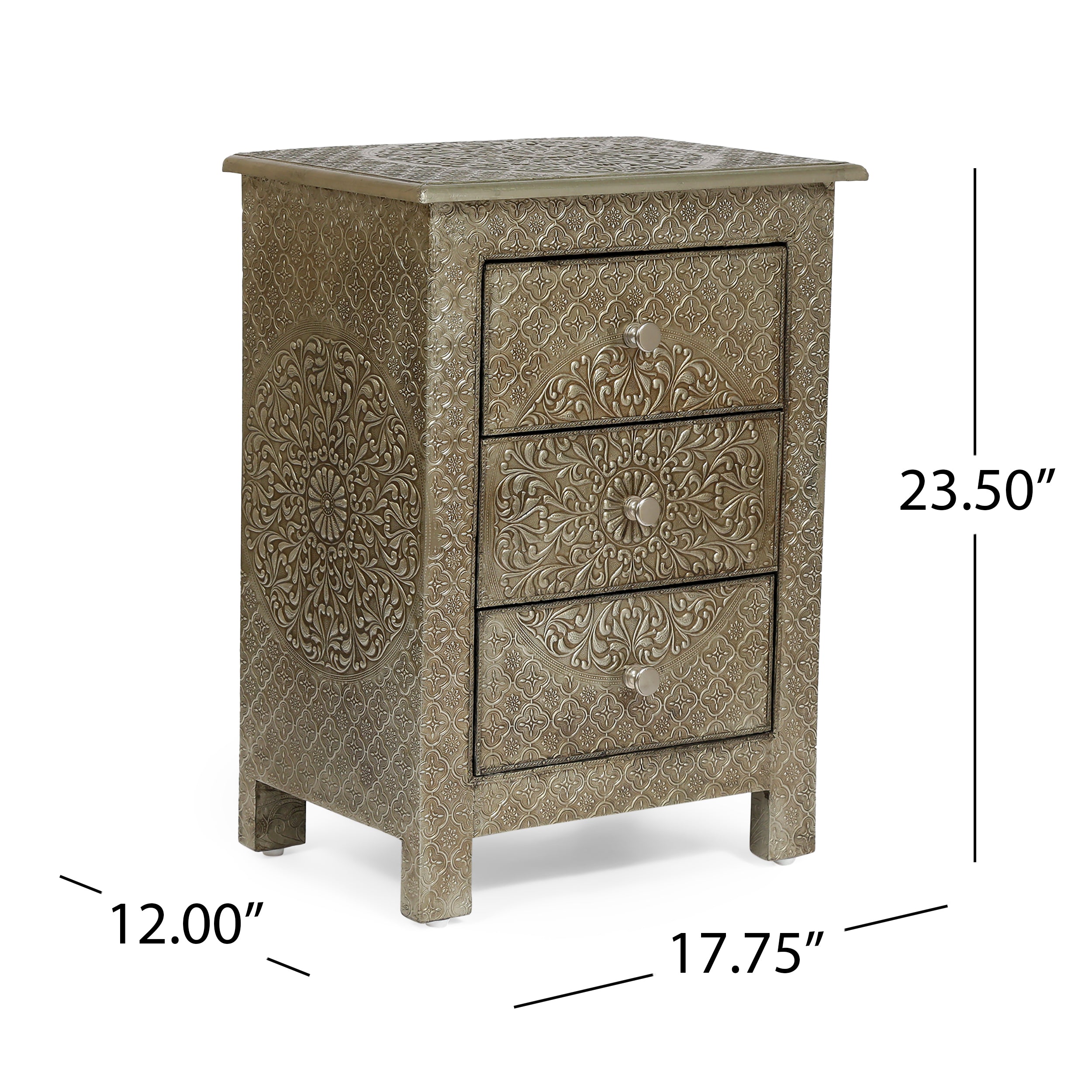 Iron Clad Metal Fitted Nightstand