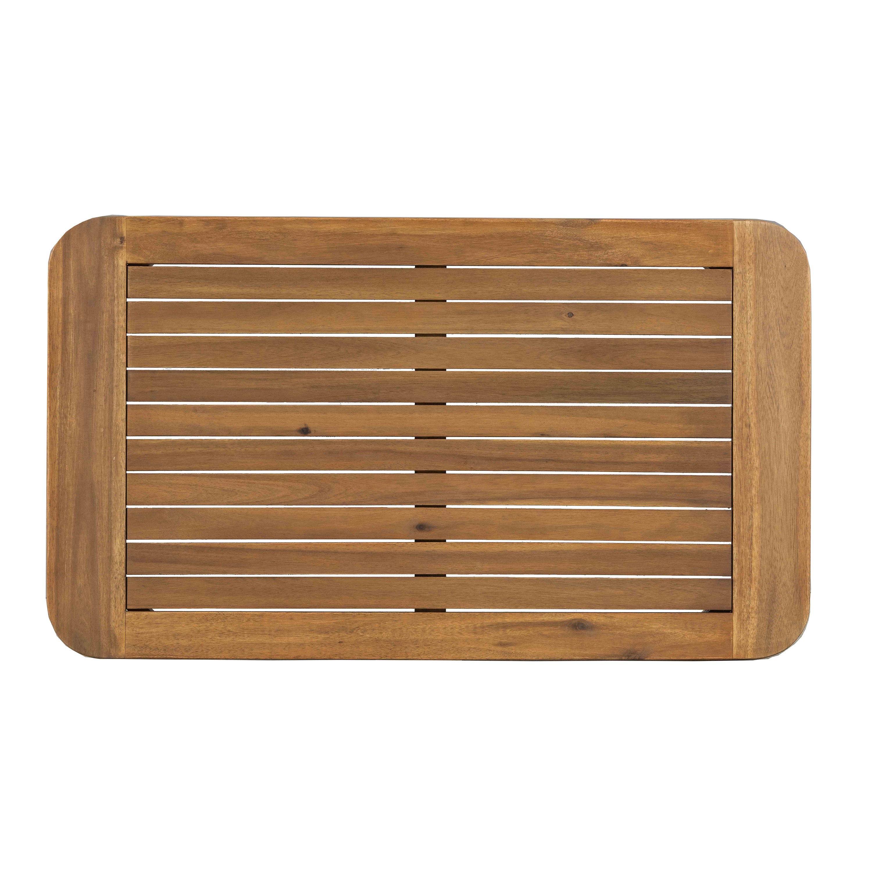 Wondered Outdoor Acacia Wood Coffee Table with Slatted Tabletop