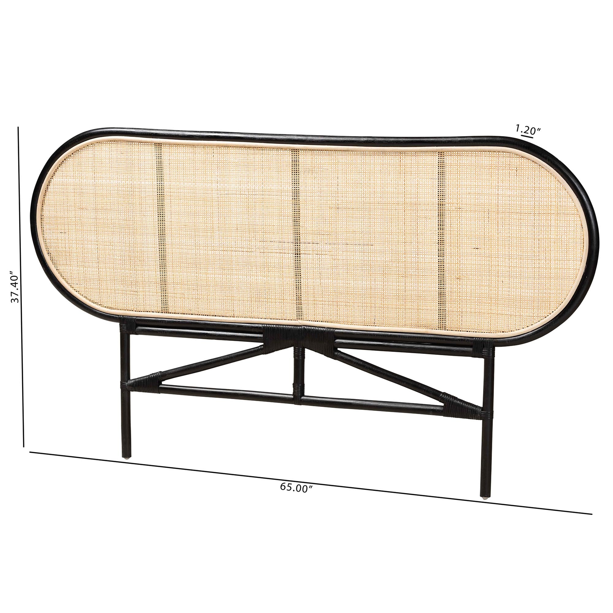 Hafsa Rattan Queen Size Standalone Headboard