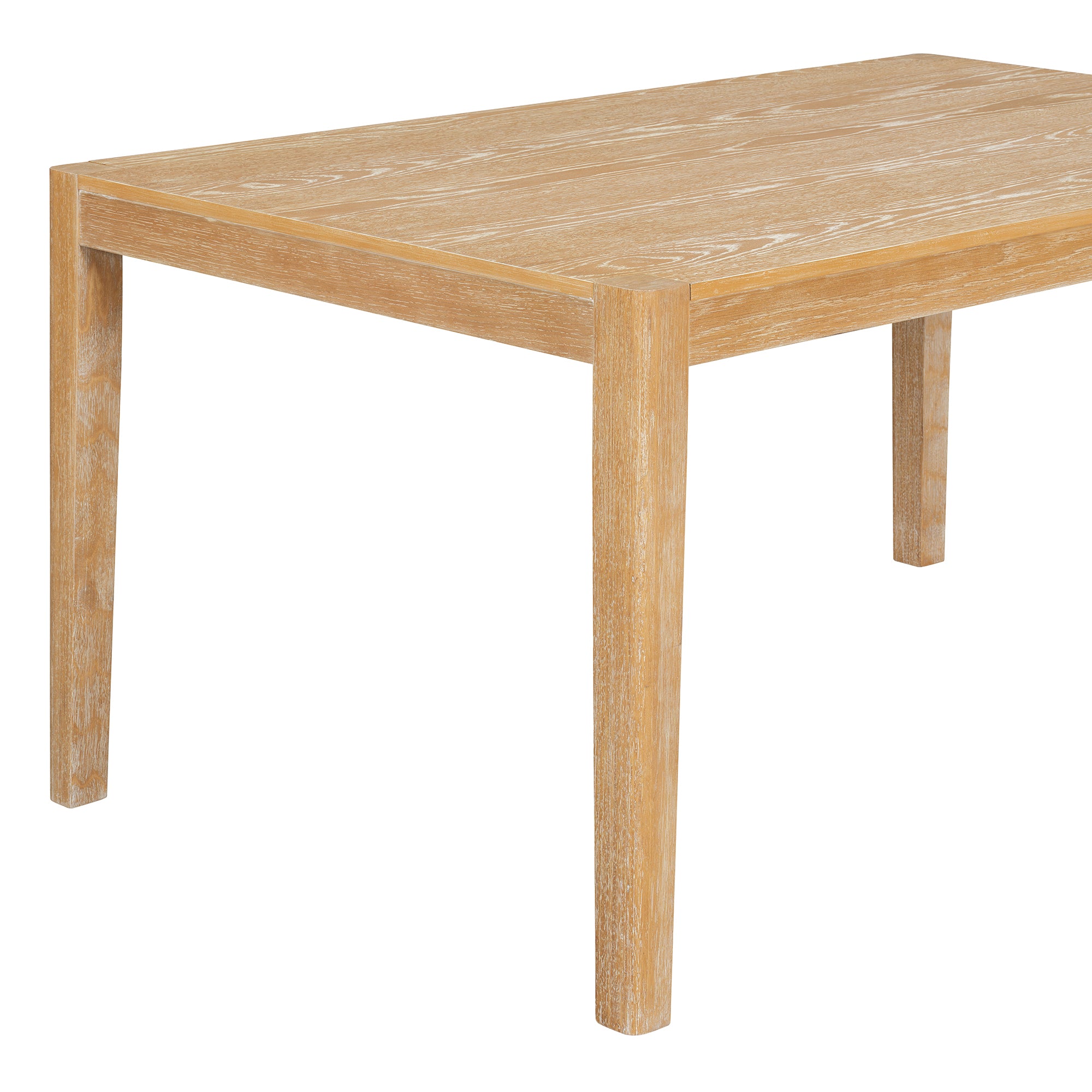 7-Piece Retro Dining Table Set with 6 Upholstered Chairs