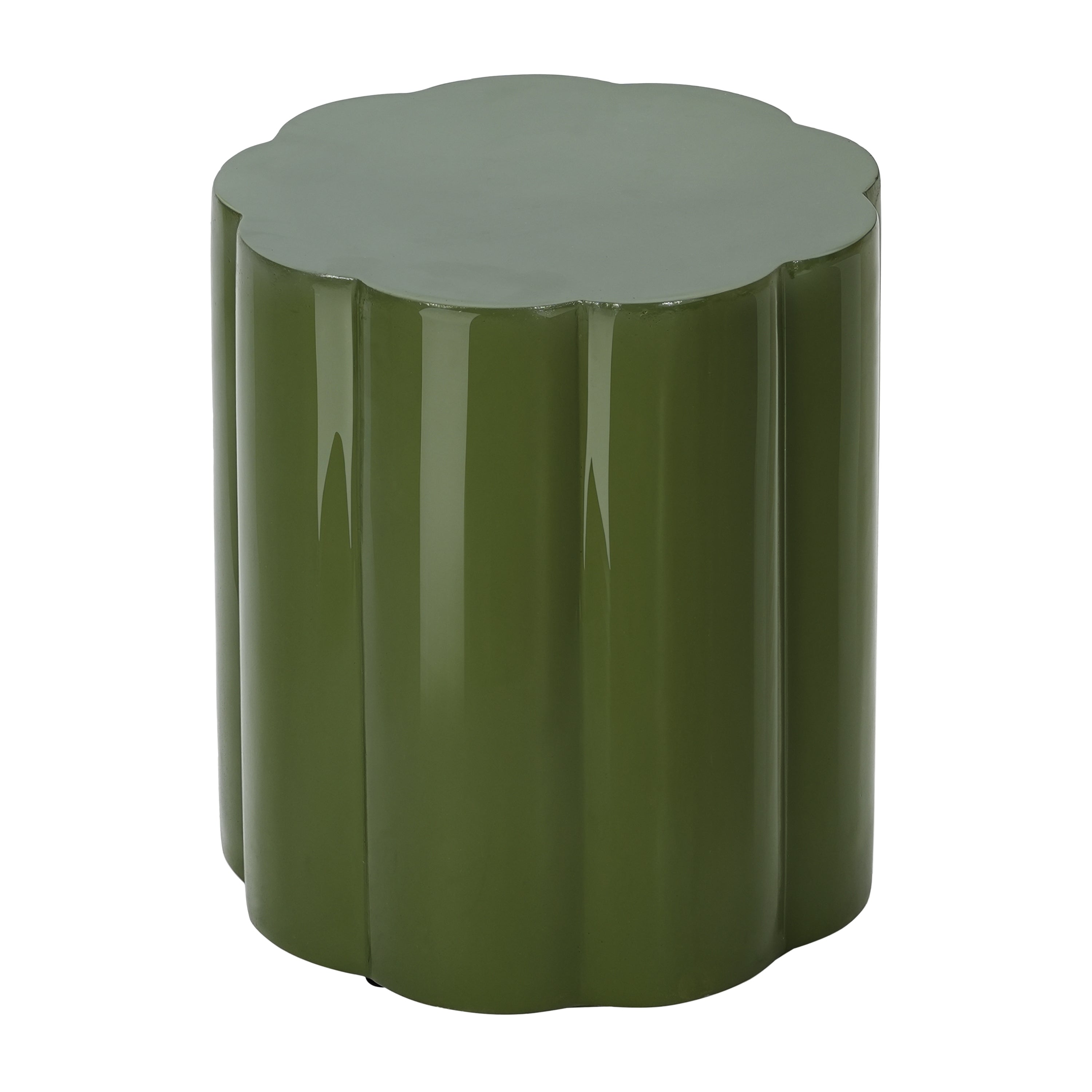 High-Gloss Magnesium Oxide Outdoor Side Table