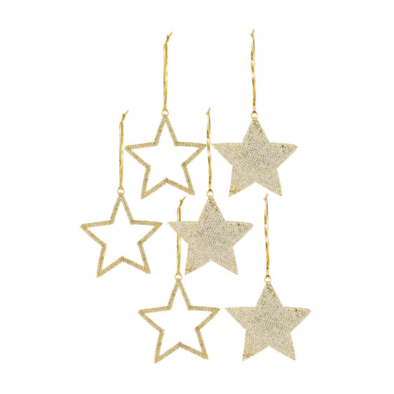 Gold-Jeweled-Metal-Star-Ornament-(set-of-12)-Gold-Ornaments