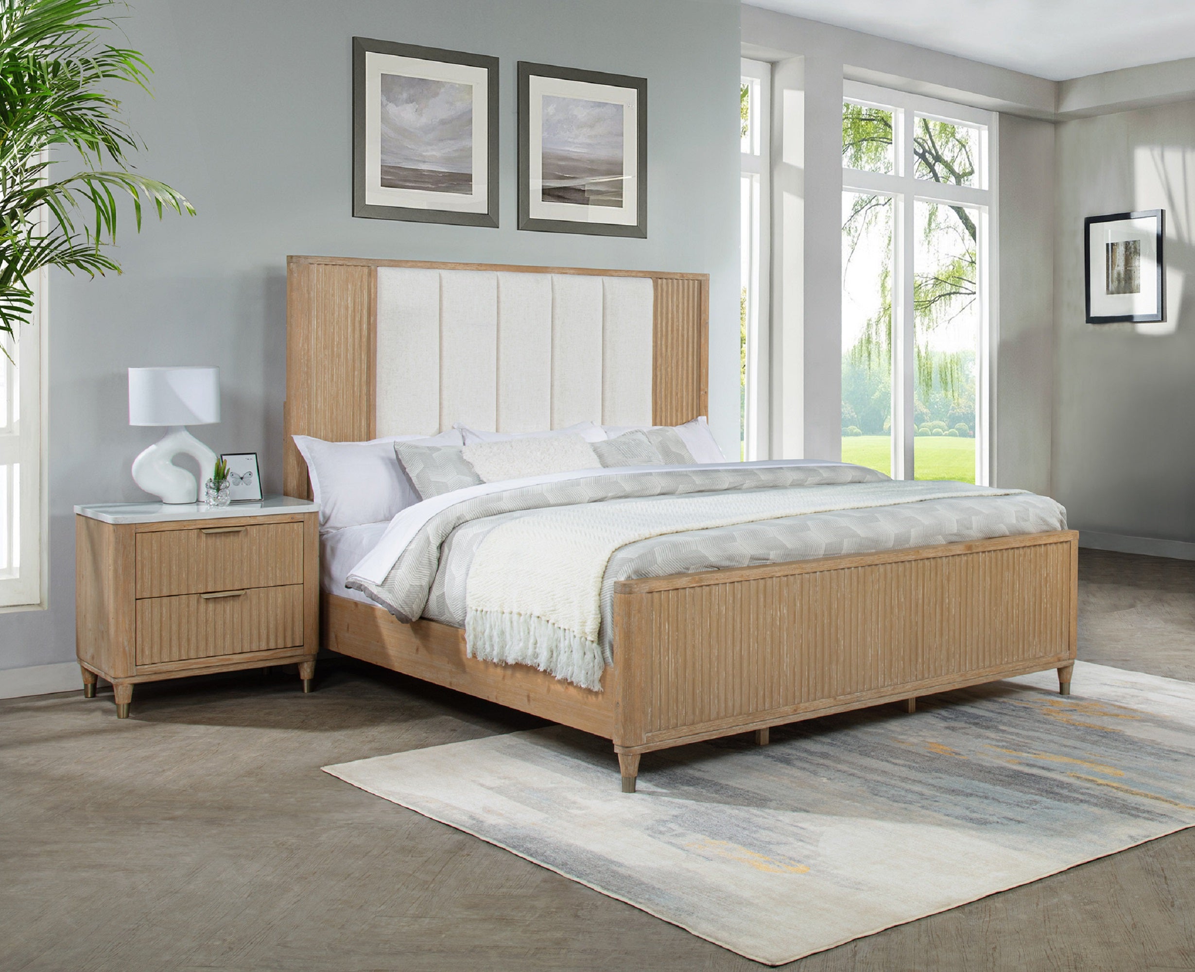 Emma Fluted Drawer Nightstand