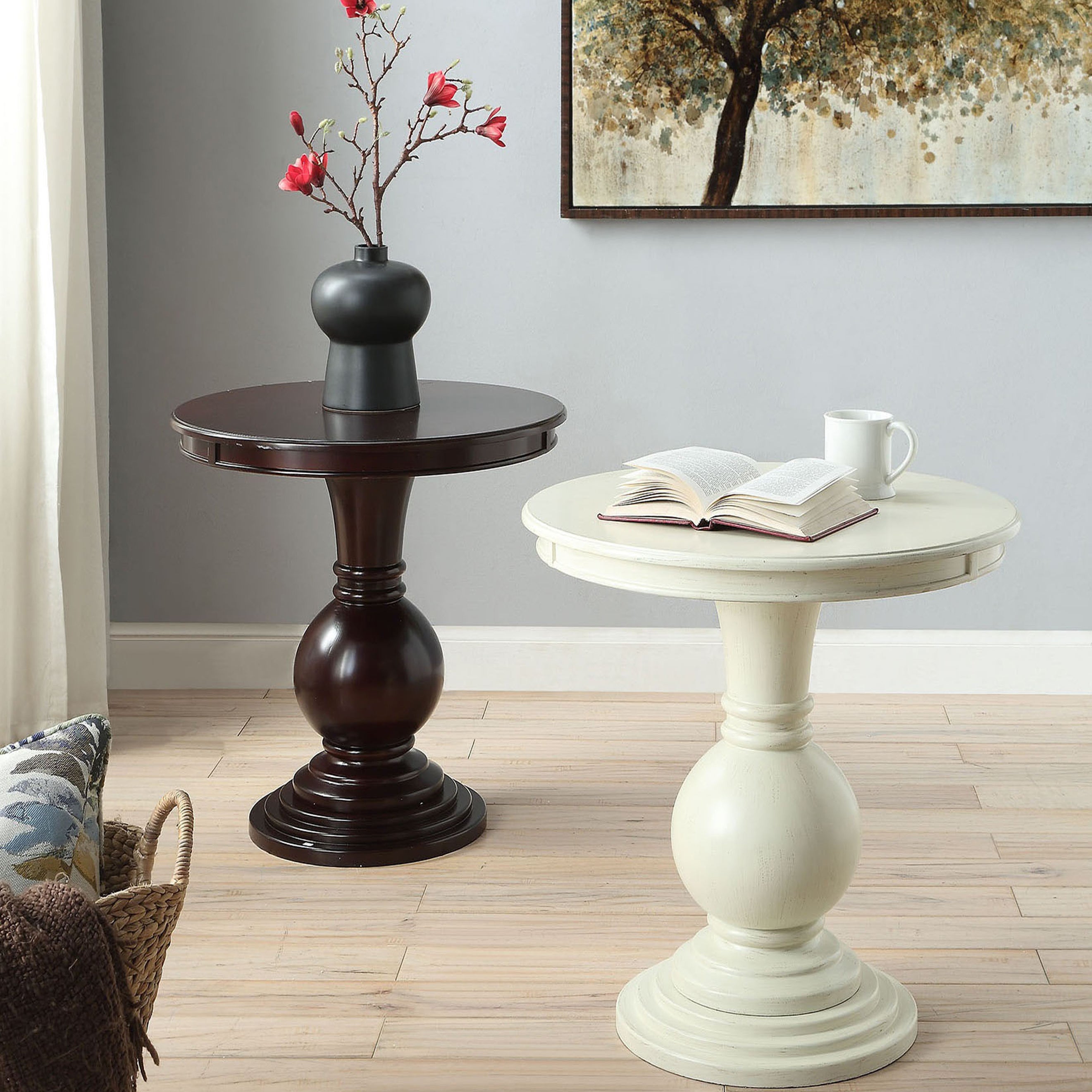 Antique White Accent Table