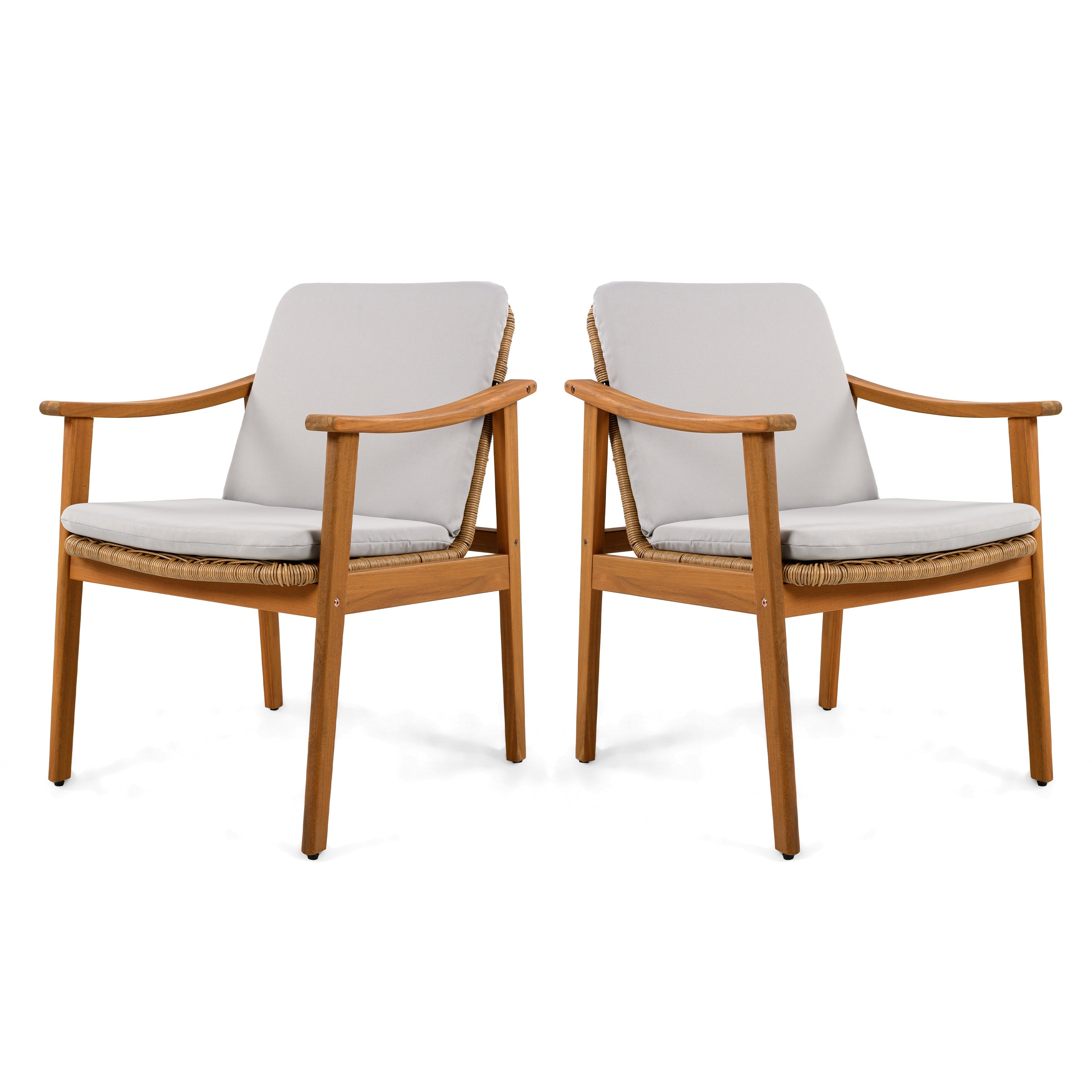 Avenue Acacia Wood Outdoor Dining Chairs, Set of 2