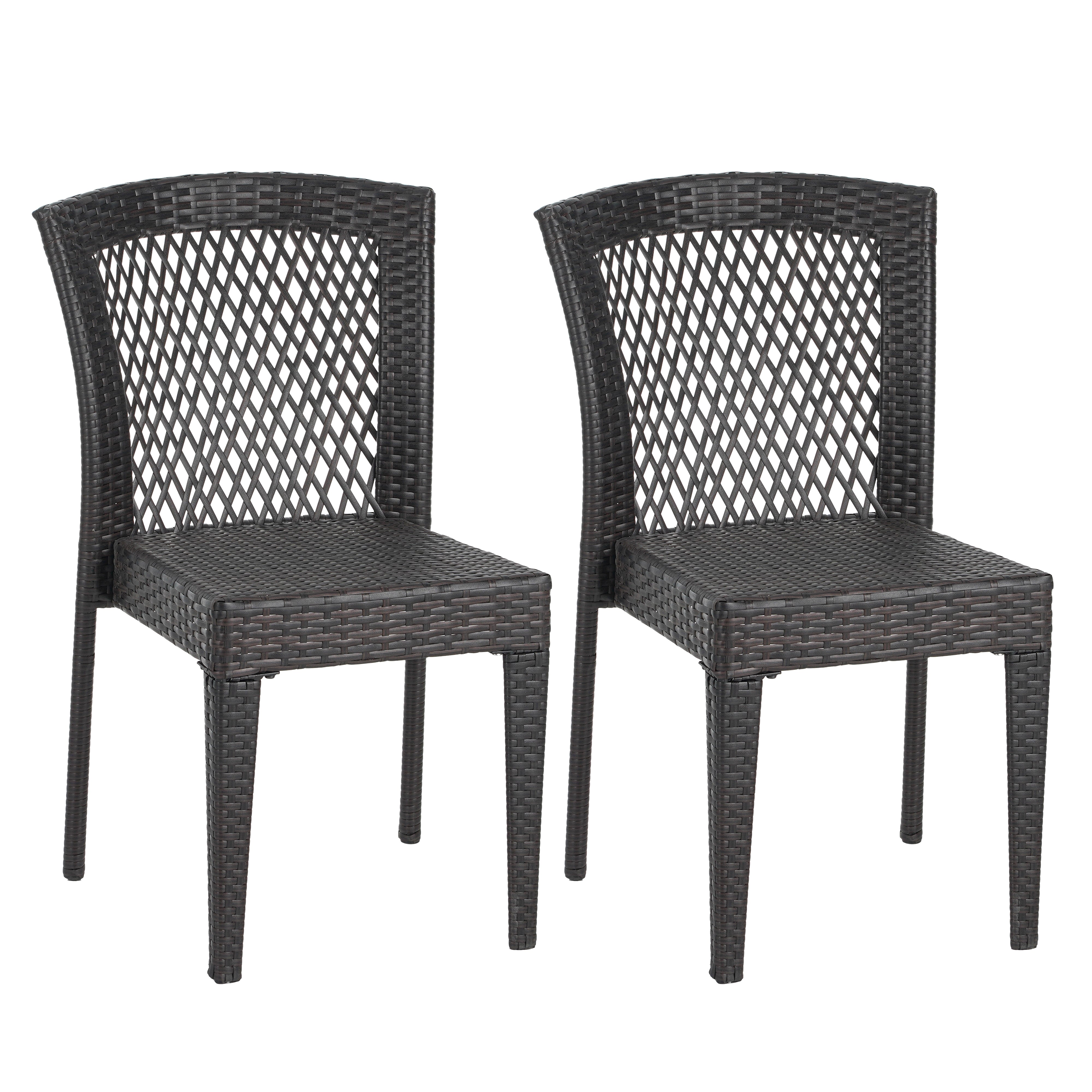 Farley Stacking Outdoor Dining Chairs, Set of 2