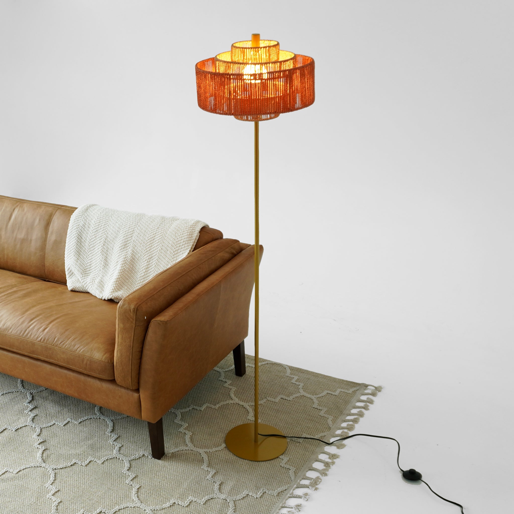 Modern Gold Tripod Floor Lamp