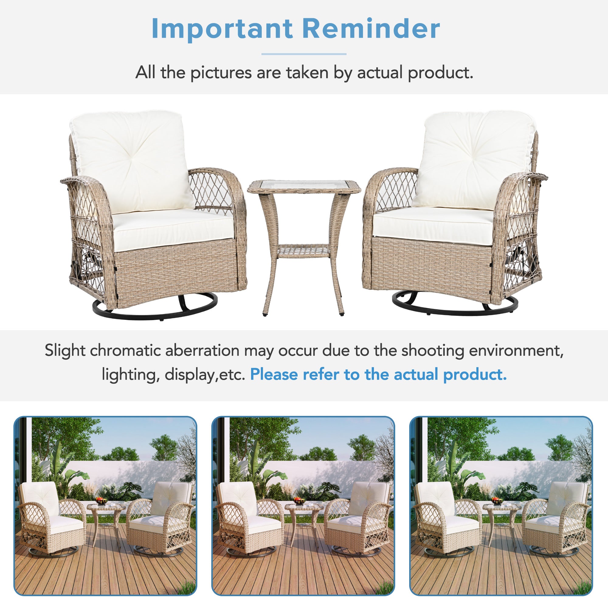 3-Piece Outdoor Chat Set
