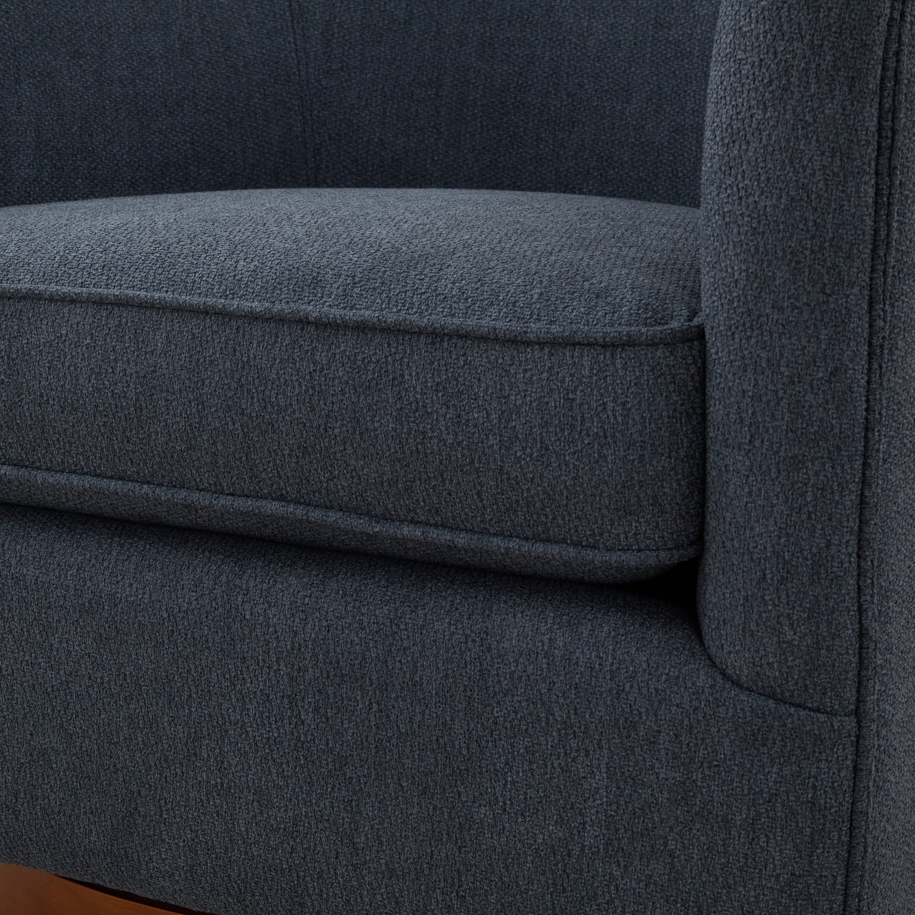 Miramar Swivel Club Accent Chair with Wood Base
