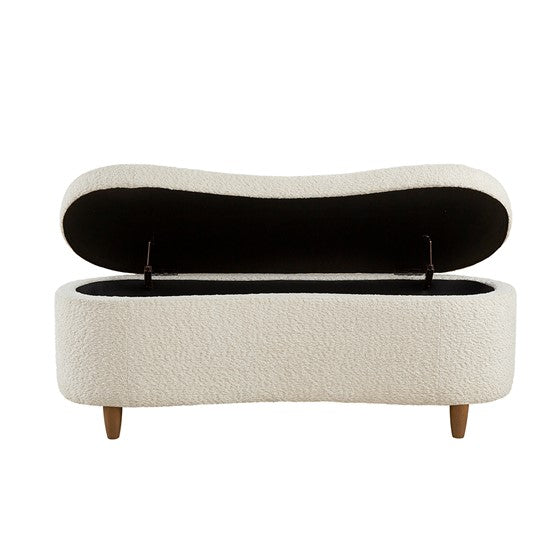 Gardenia Upholstered Flip Top Storage Bench with Solid Wood Legs