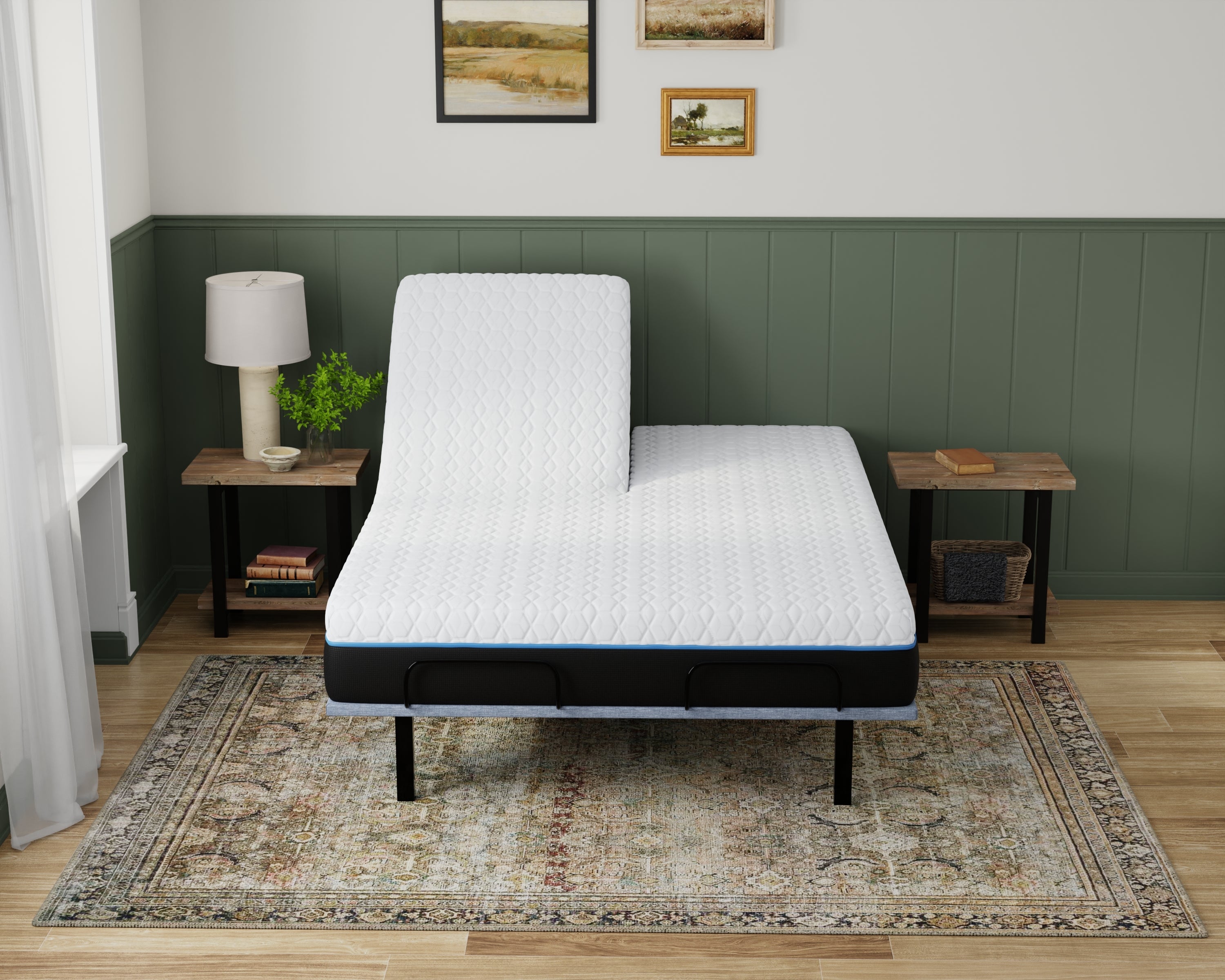 BedTech Copper Lux 12" Split Top Soft Memory Foam Mattress With Phase Change Cooling Fabric
