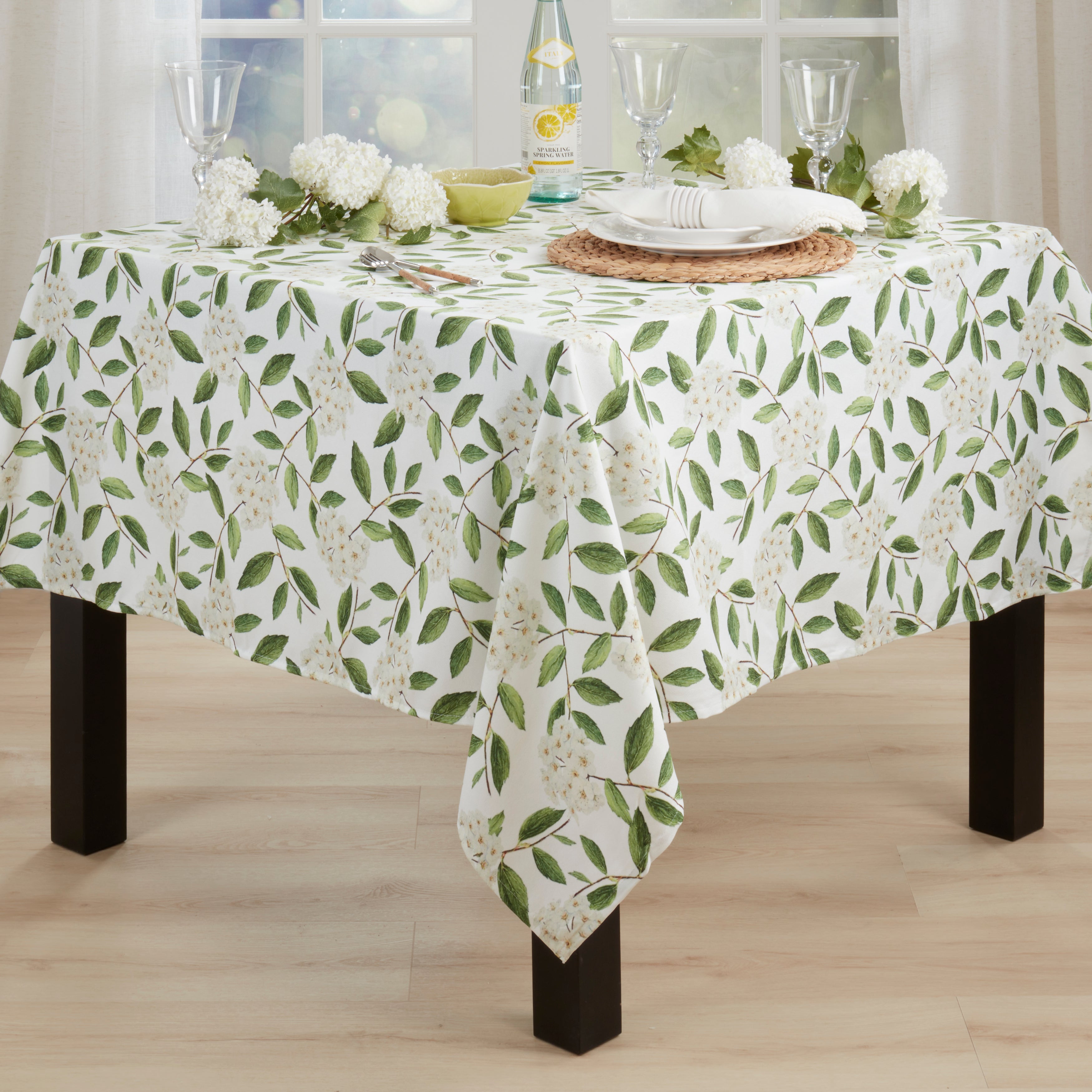 Pear Blossom Floral Design Tablecloth