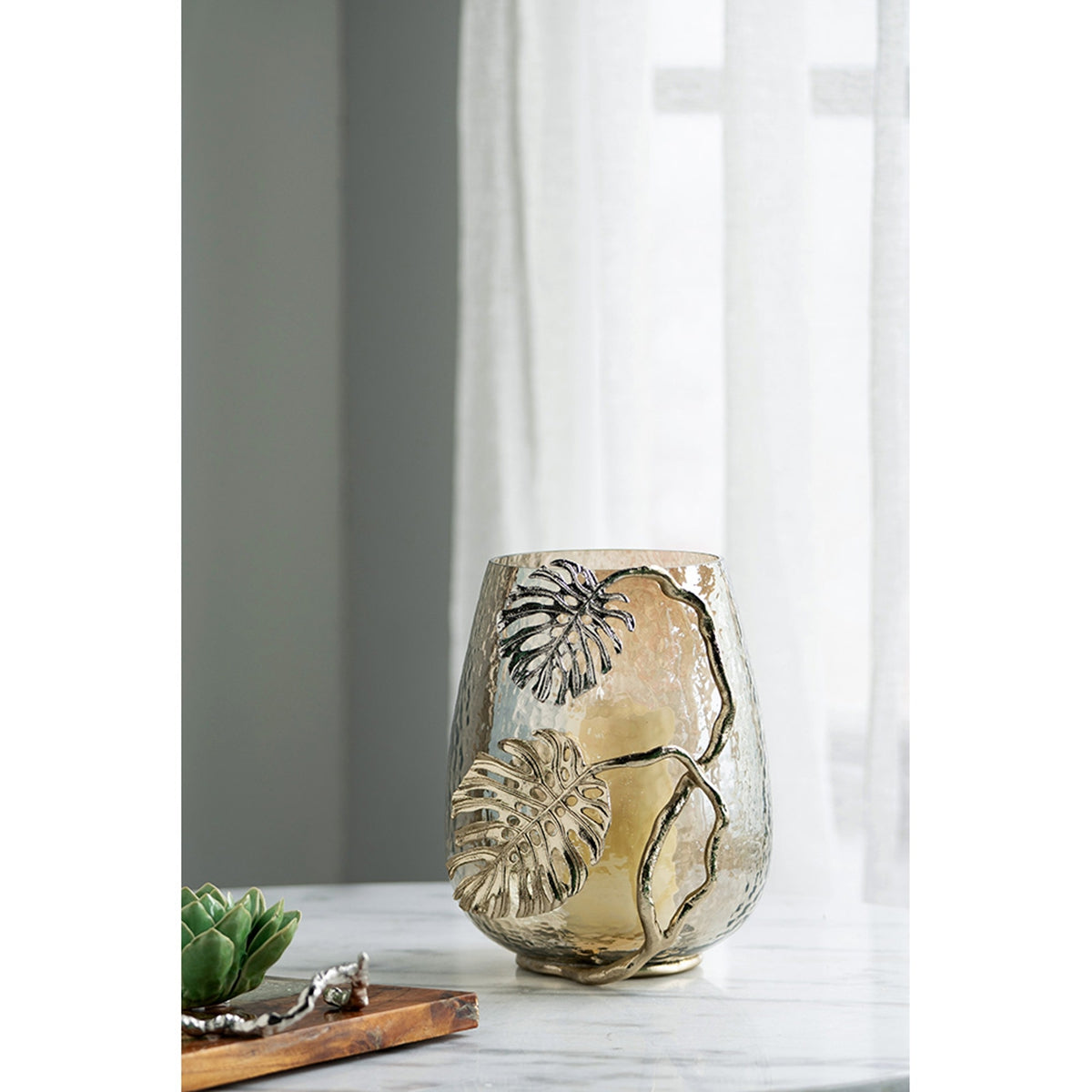 Palm Leaf Candle Holder