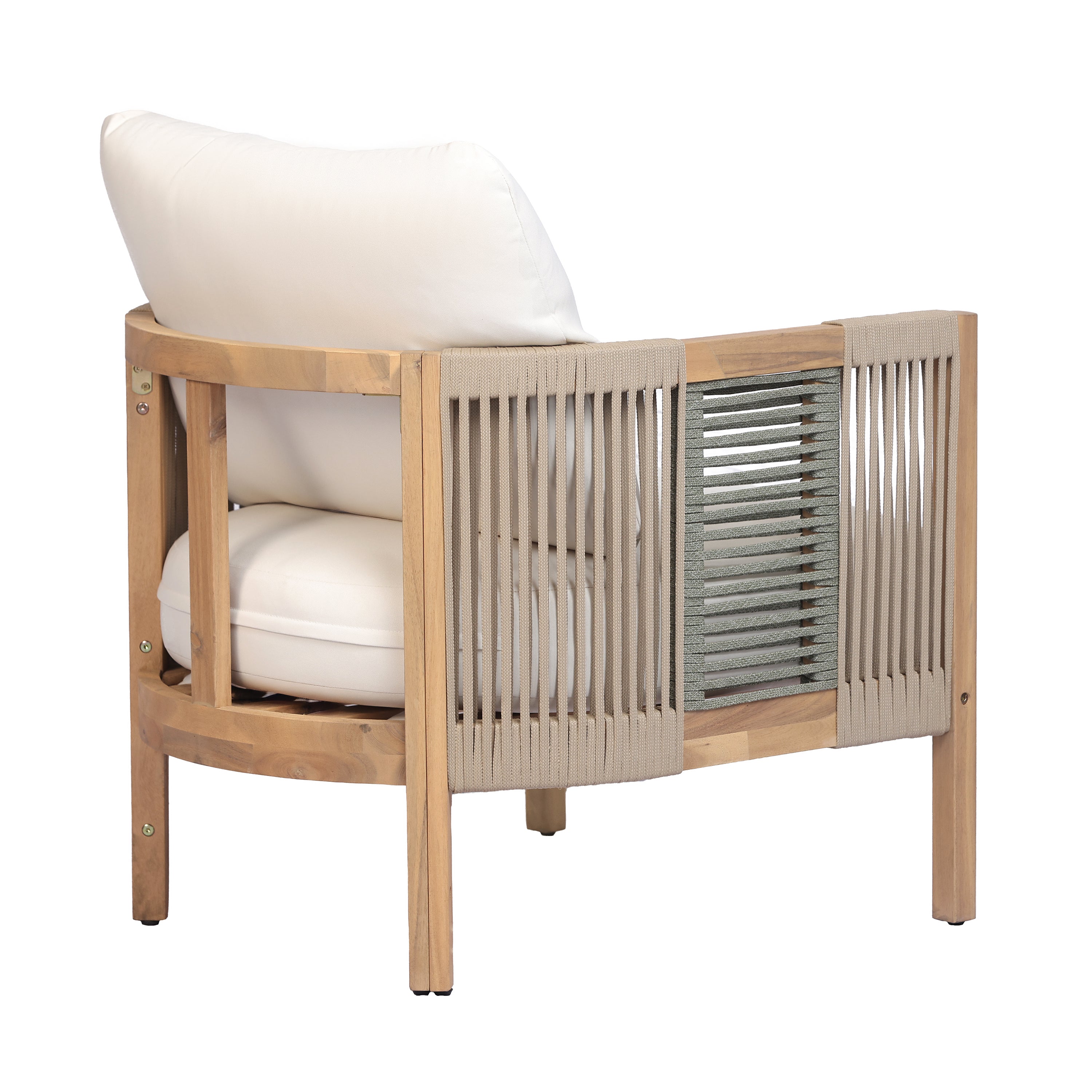 Potter Outdoor Acacia Wood Club Chairs, Set of 2