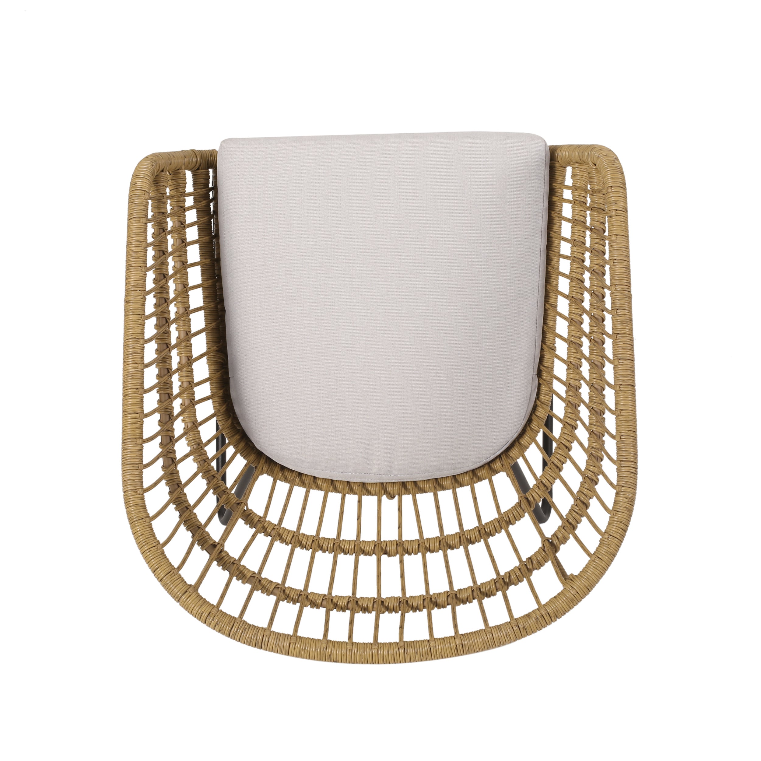 Outdoor Chair with Sled Legs and Curved Frame, Set of 2