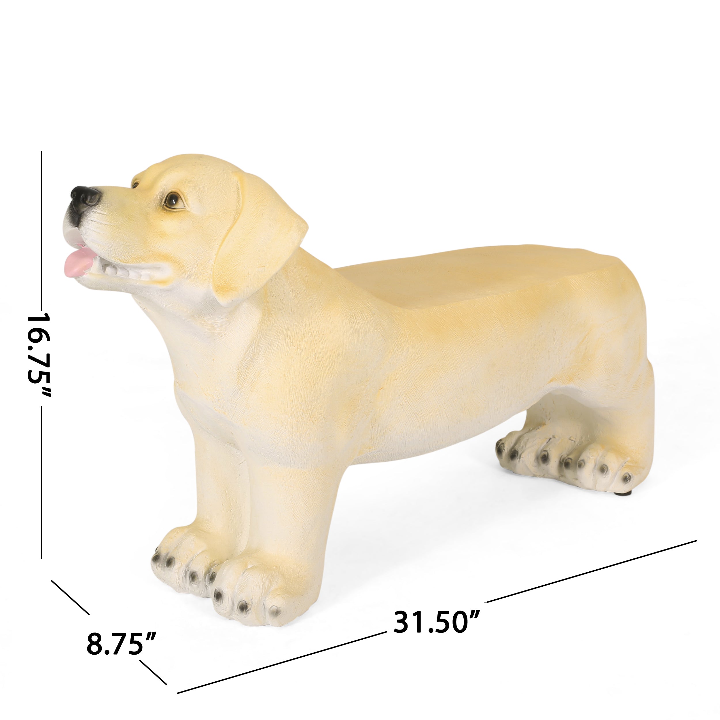Mandy Outdoor Lab Dog Garden Statue