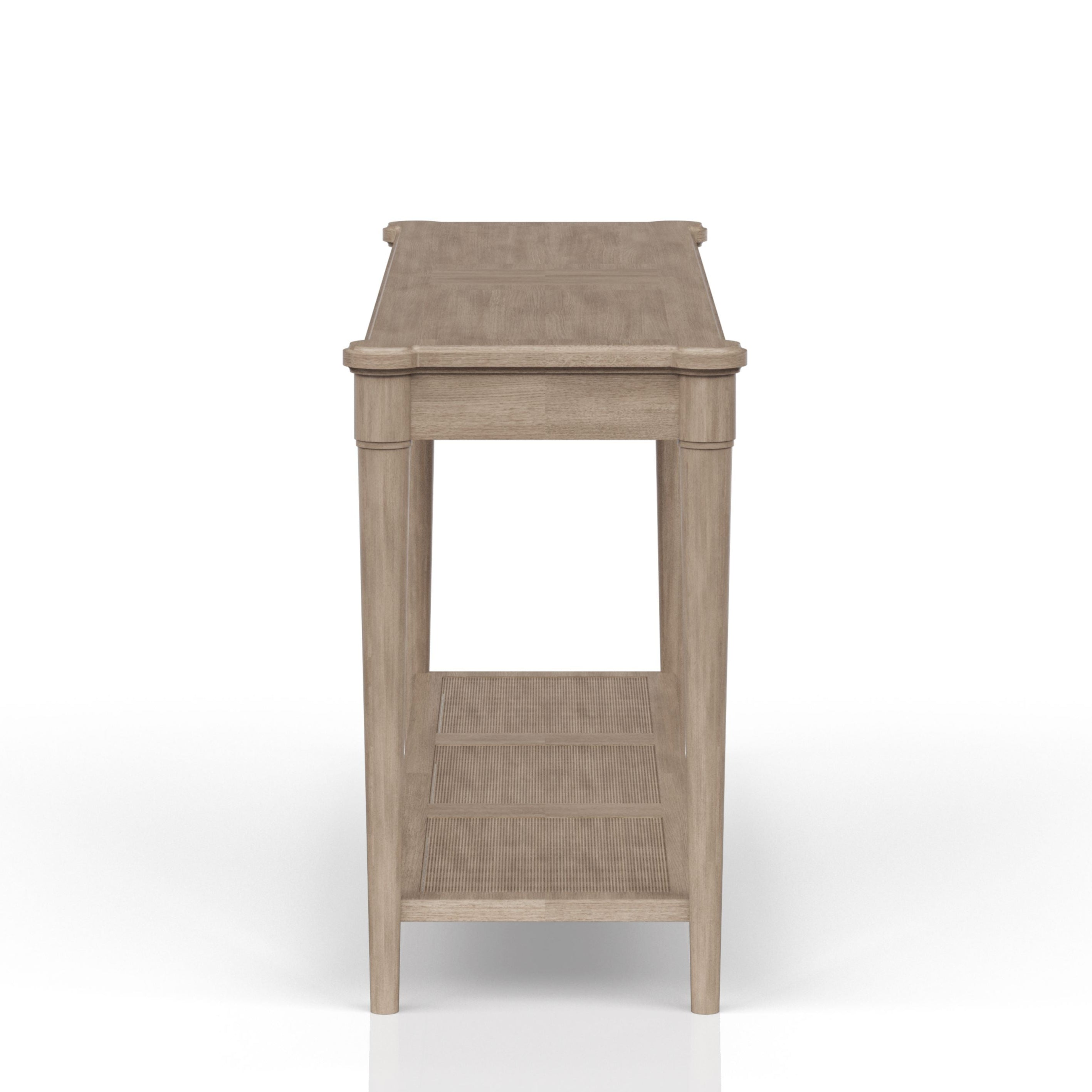 Sofa Table with 2 Drawers and Storage Shelf