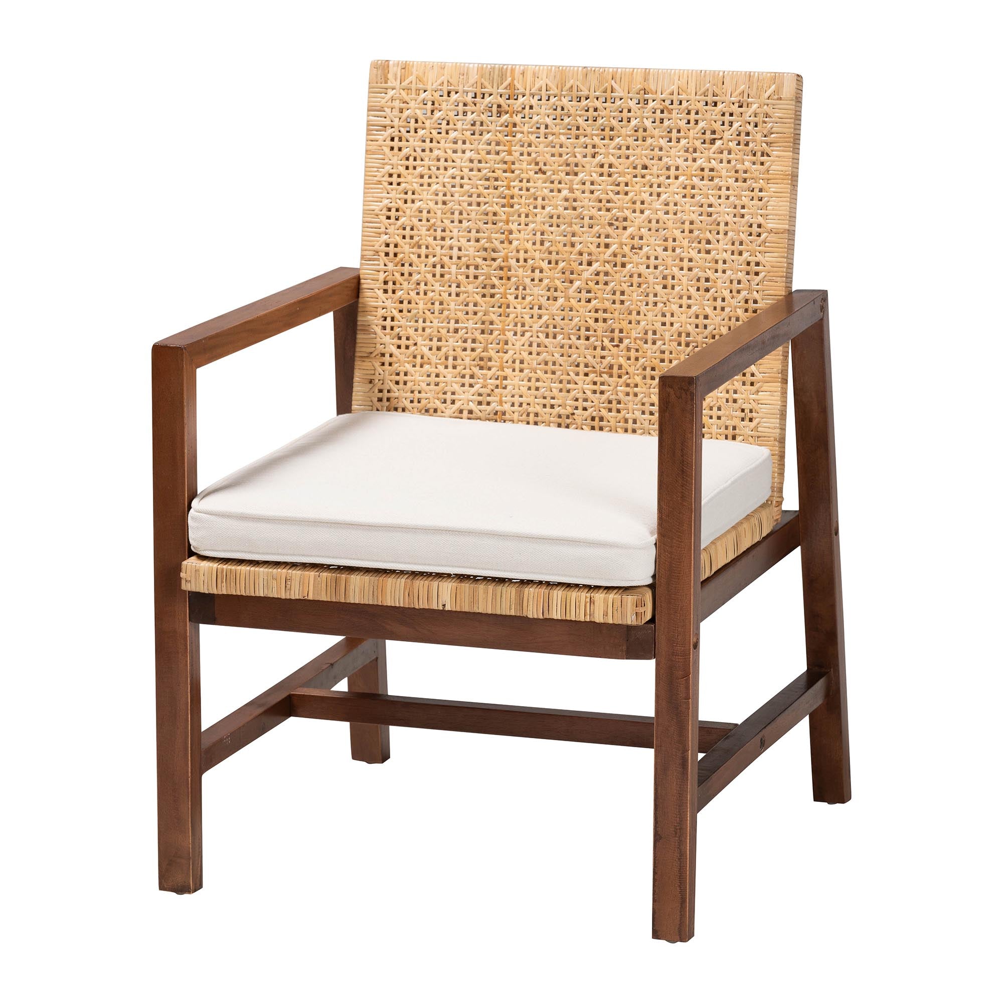 Moreno Rattan and Wood Arm Chair