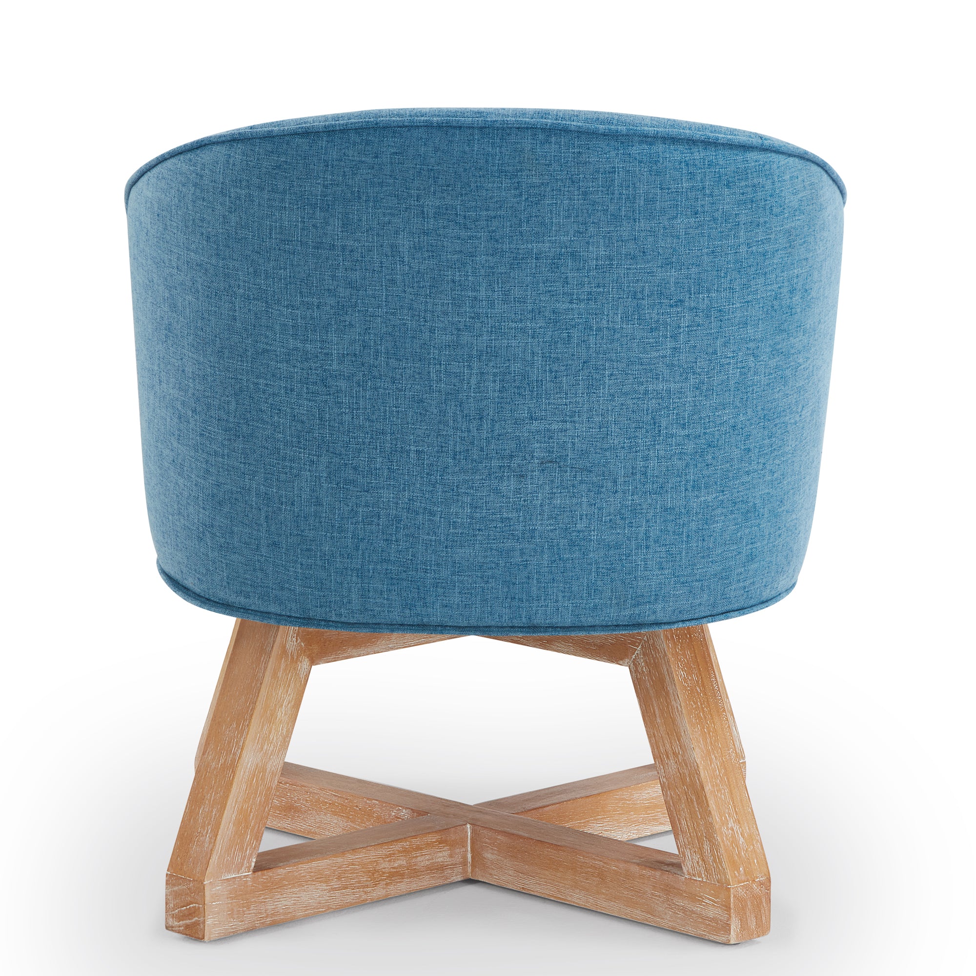 Linen 360° Swivel Chair with Cross-Shaped Wooden Base