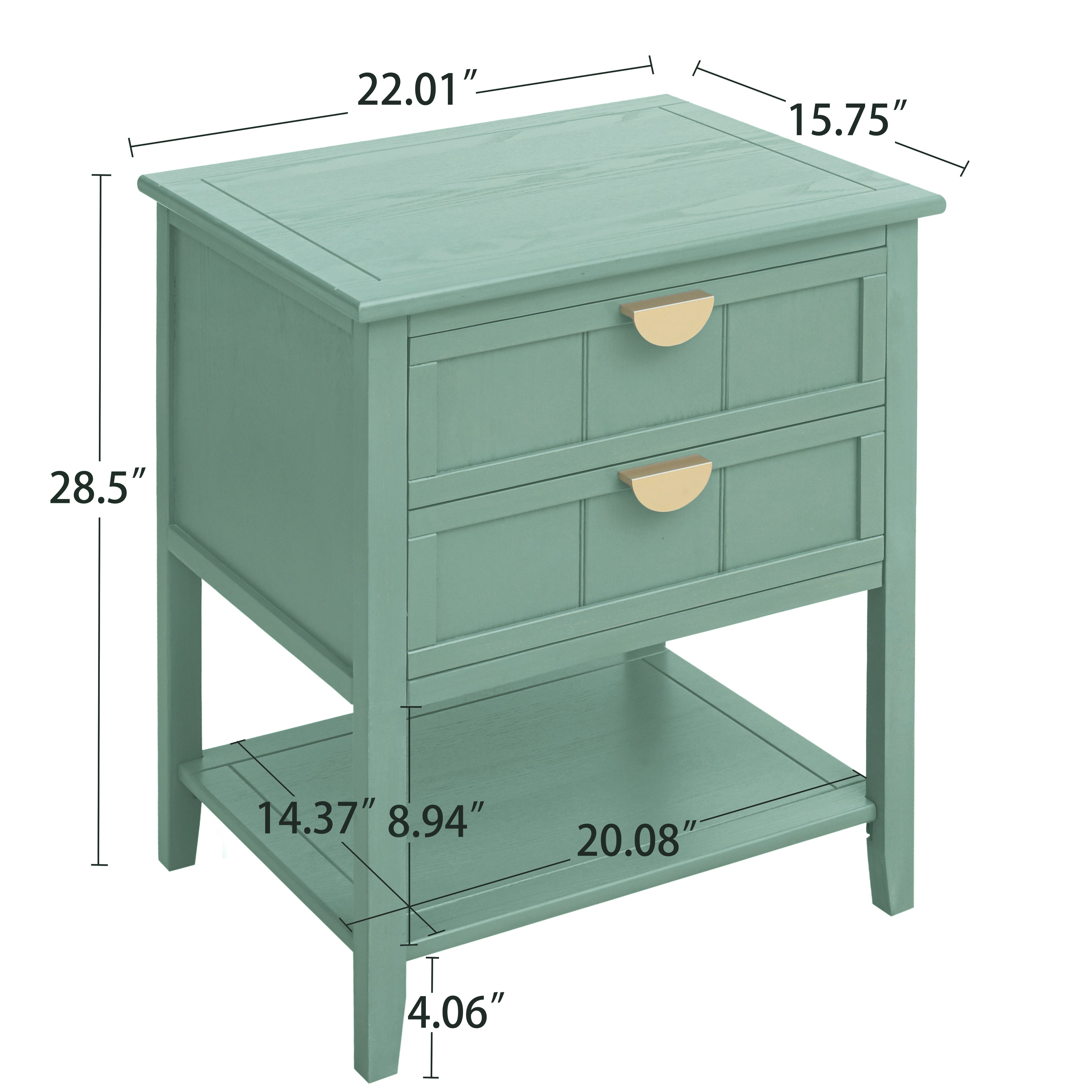 2 Drawer Side Table