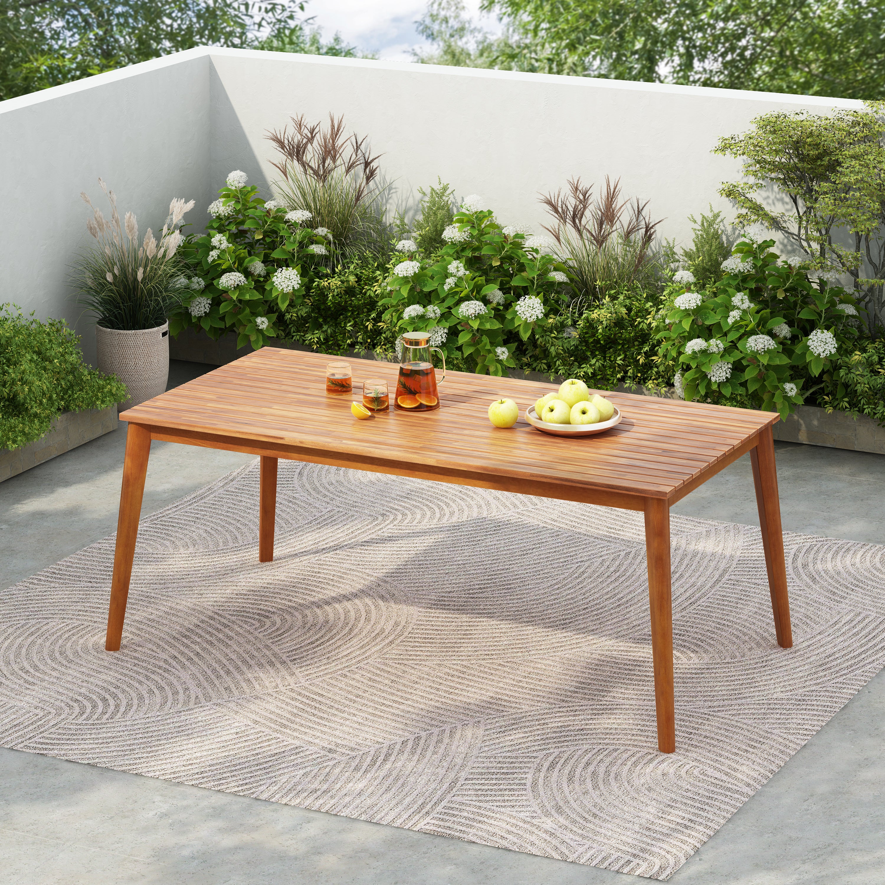 Acacia Wood Outdoor Dining Table