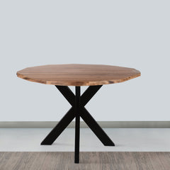 41 Inch Handcrafted Live Edge Round Dining Table - Dining Tables