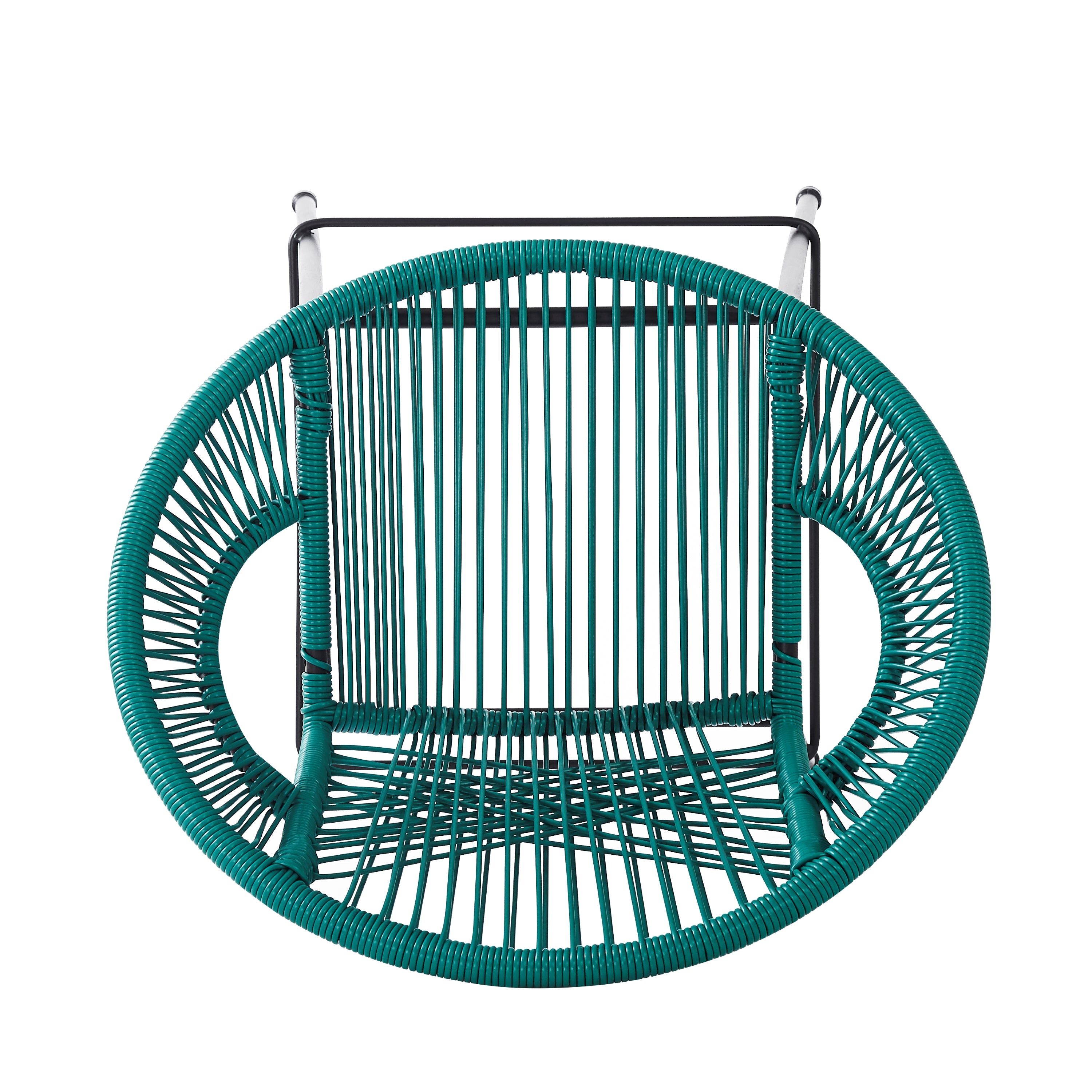 Entwined Outdoor Bar Stool with Ergonomic Design and Footrest, Set of 2