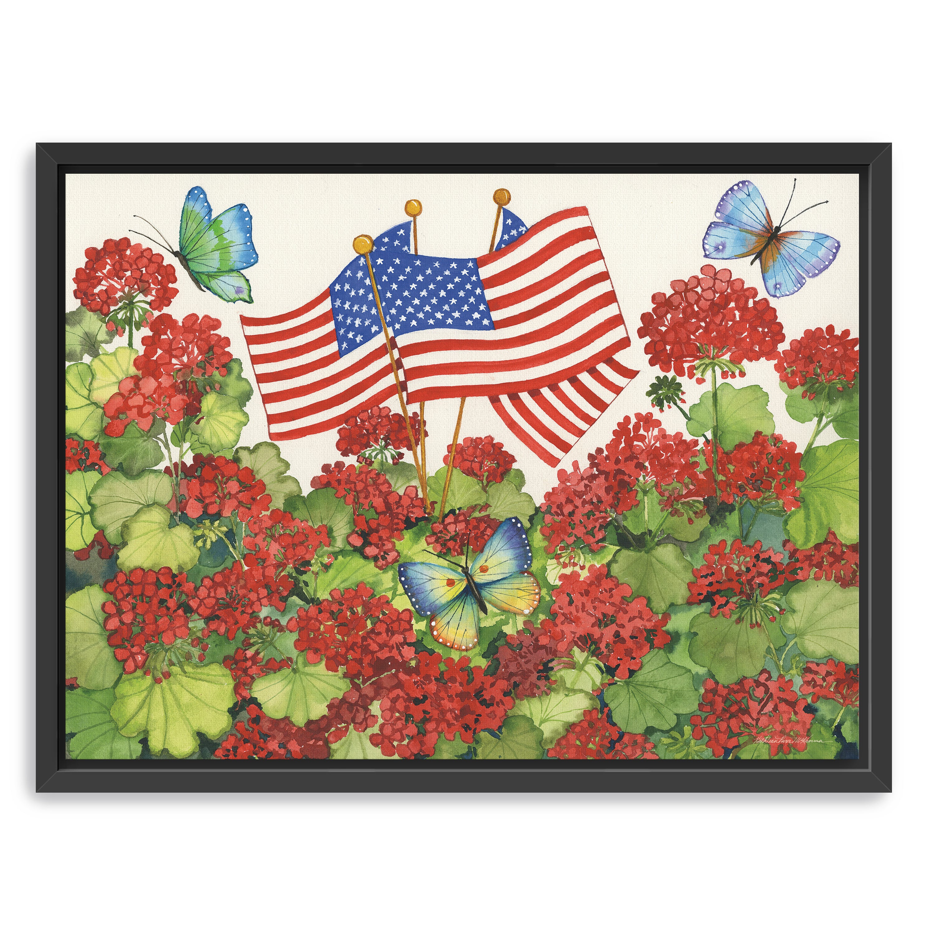Patriotic Garden Canvas Giclee