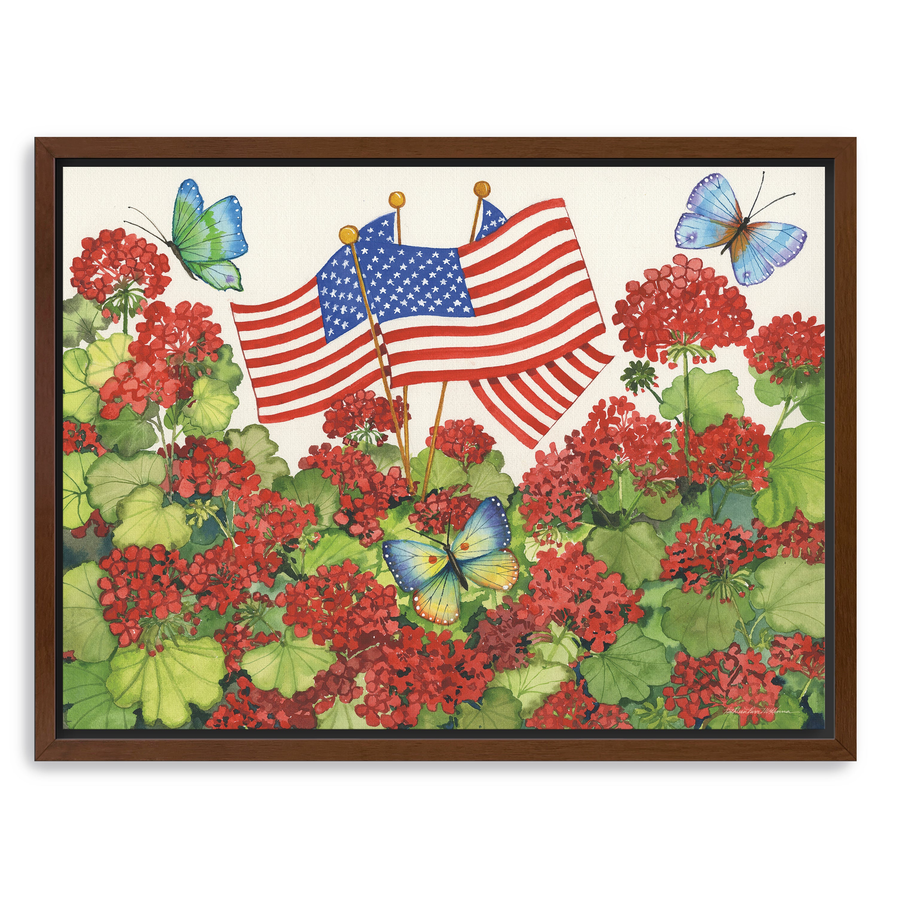 Patriotic Garden Canvas Giclee