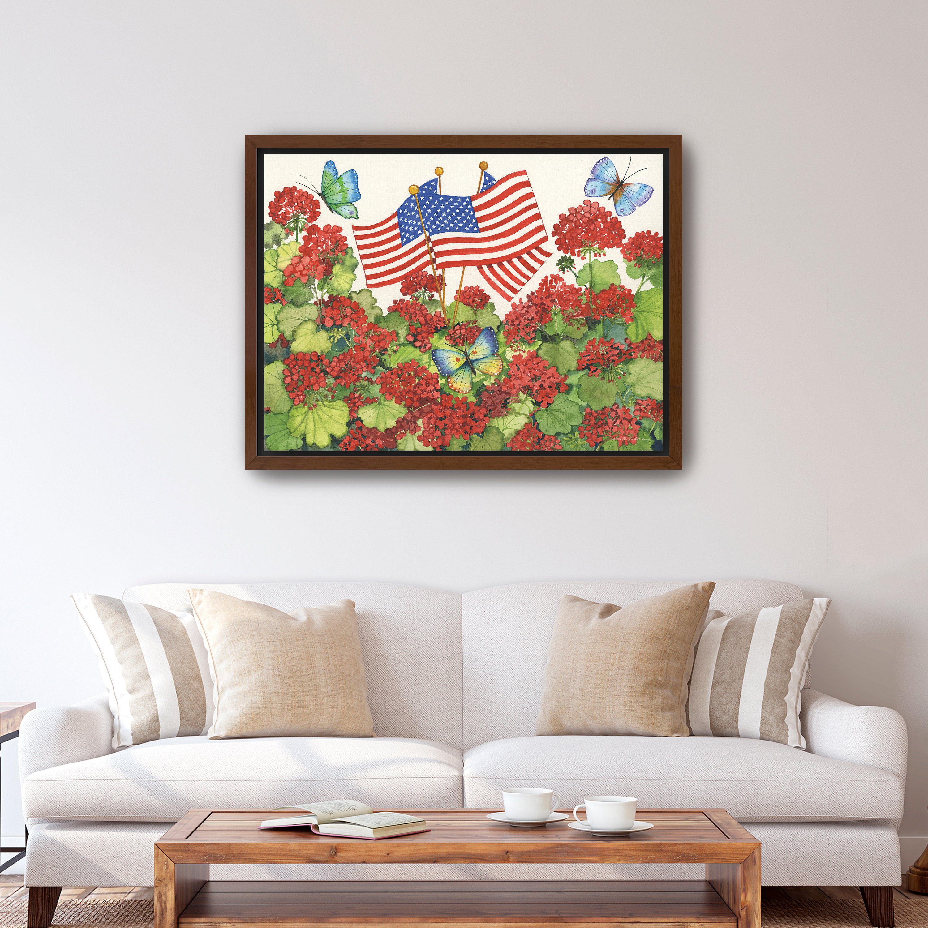 Patriotic Garden Canvas Giclee