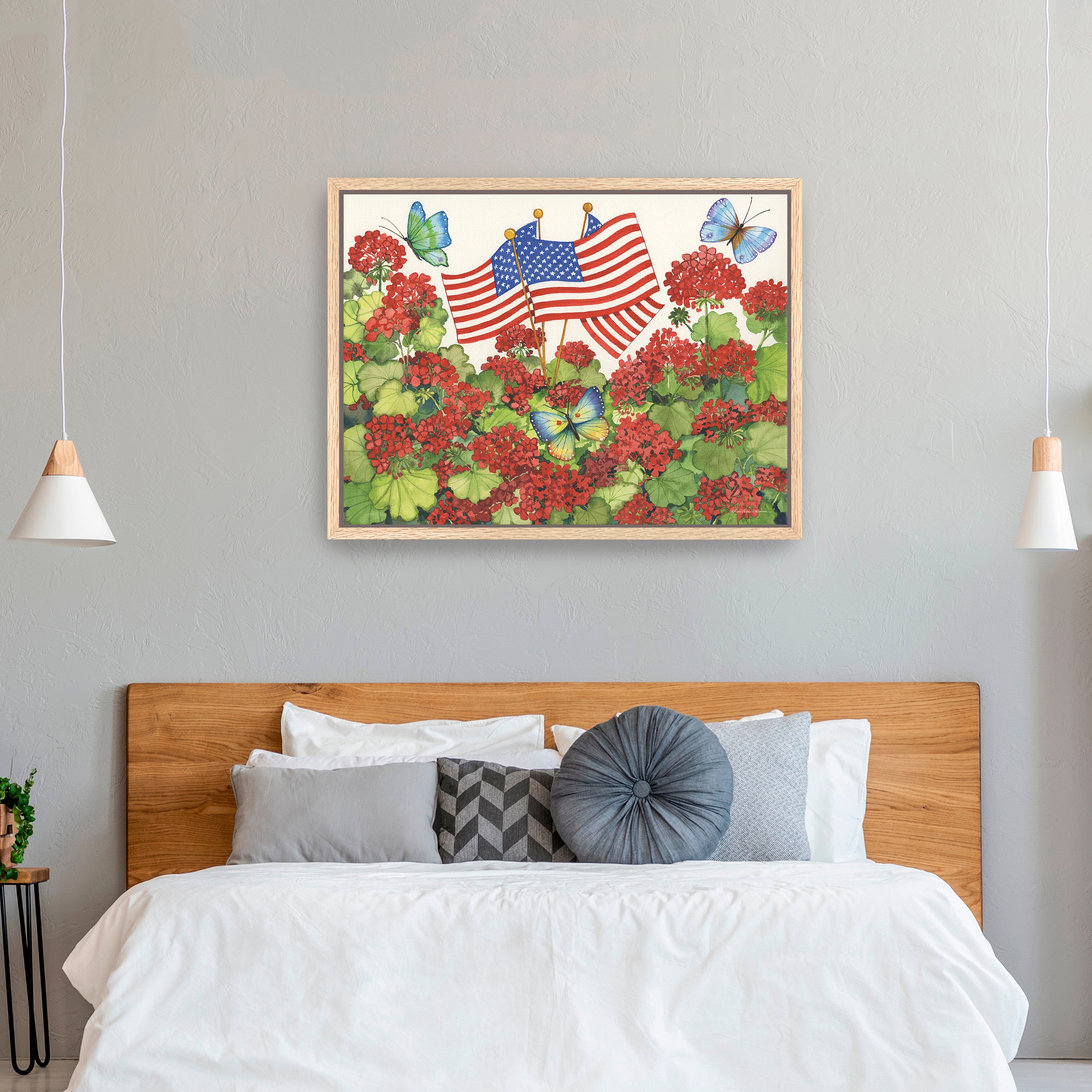 Patriotic Garden Canvas Giclee