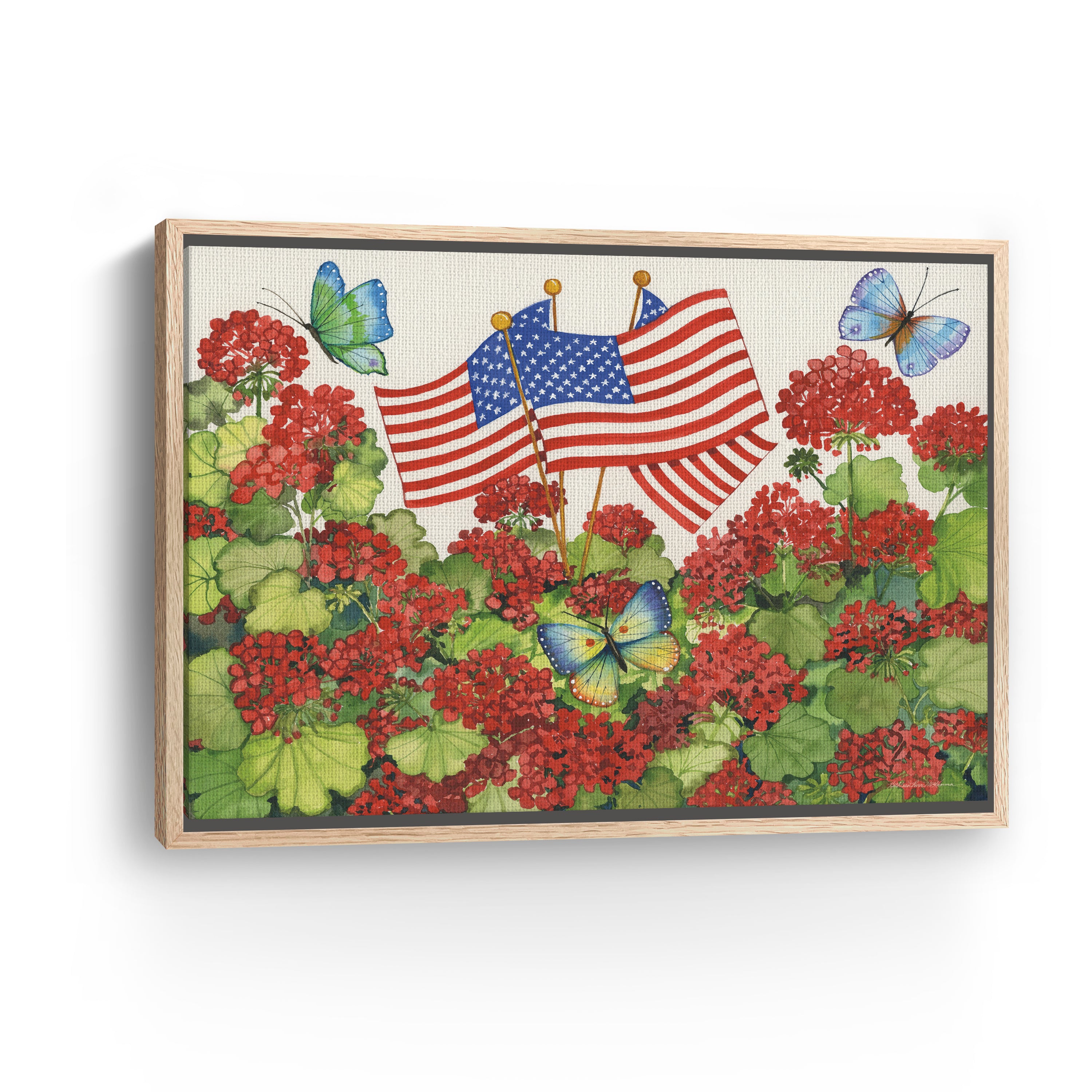 Patriotic Garden Canvas Giclee