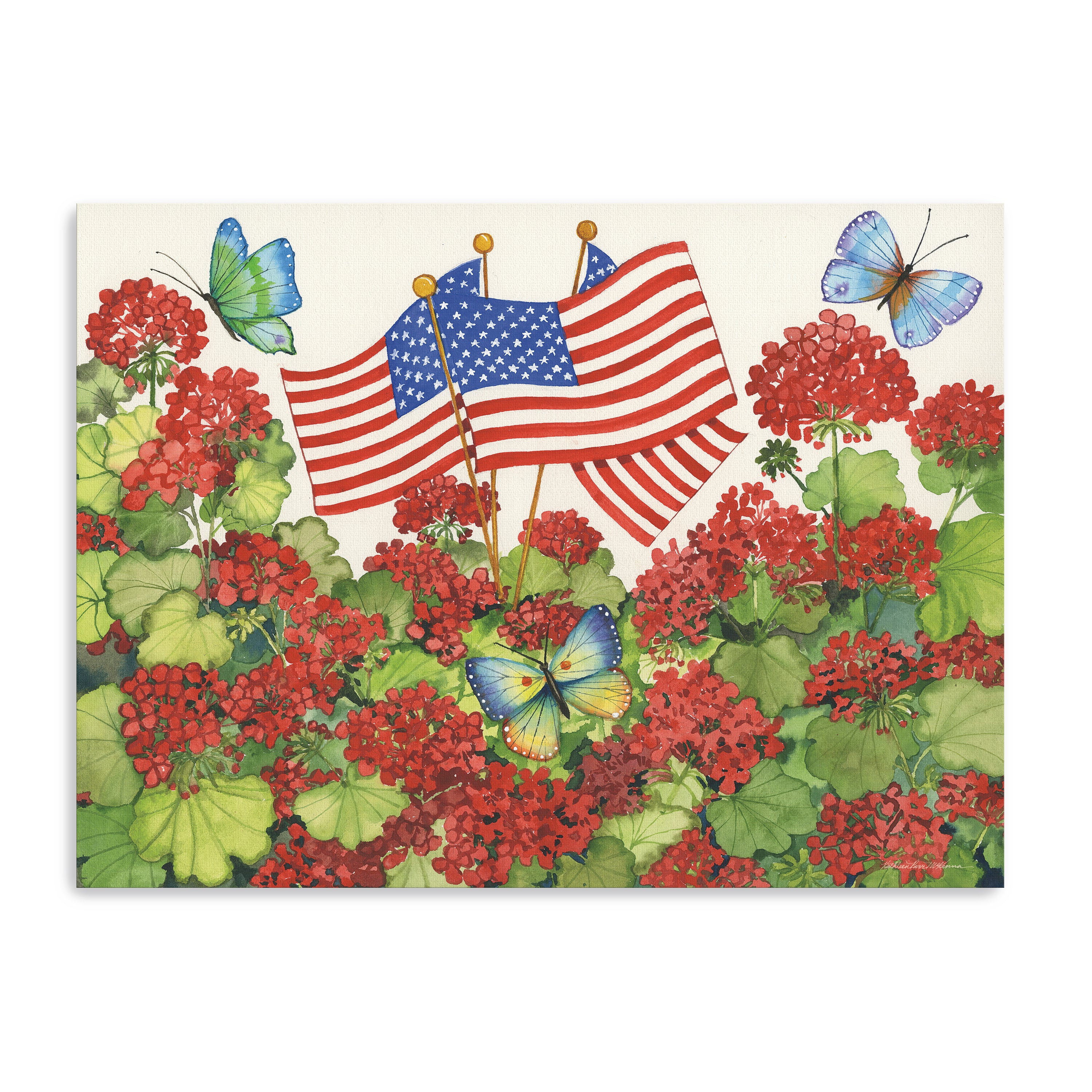 Patriotic Garden Canvas Giclee