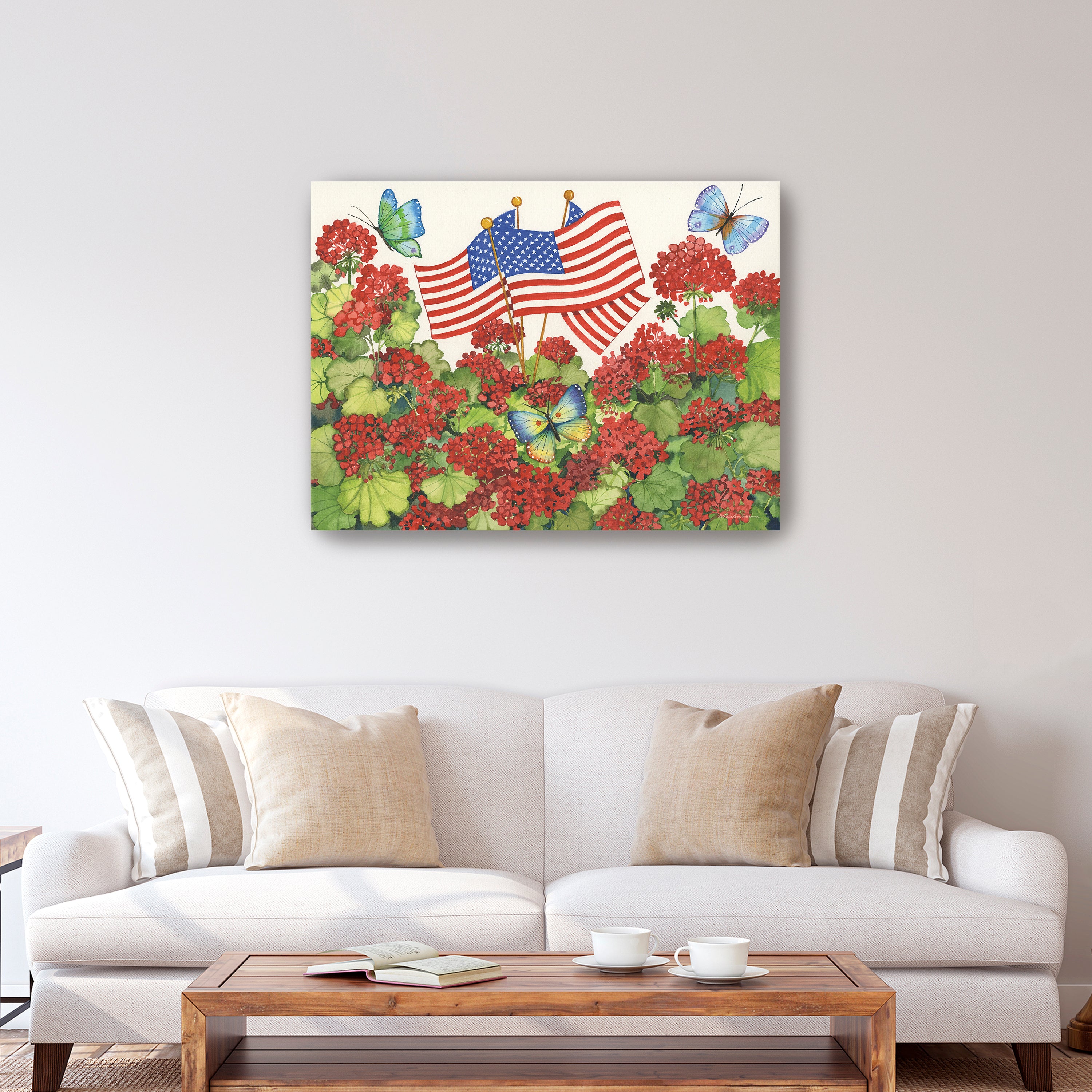 Patriotic Garden Canvas Giclee