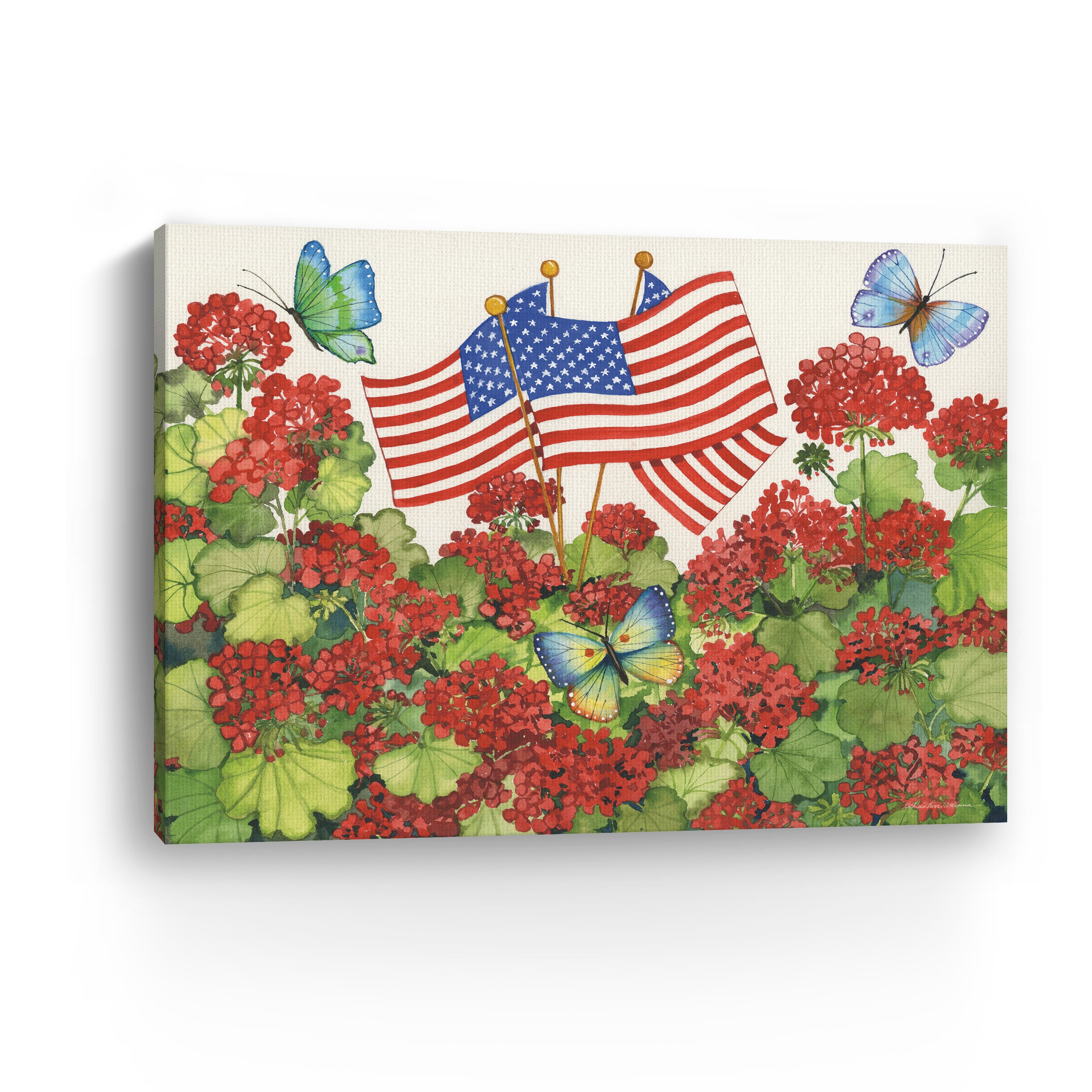 Patriotic Garden Canvas Giclee