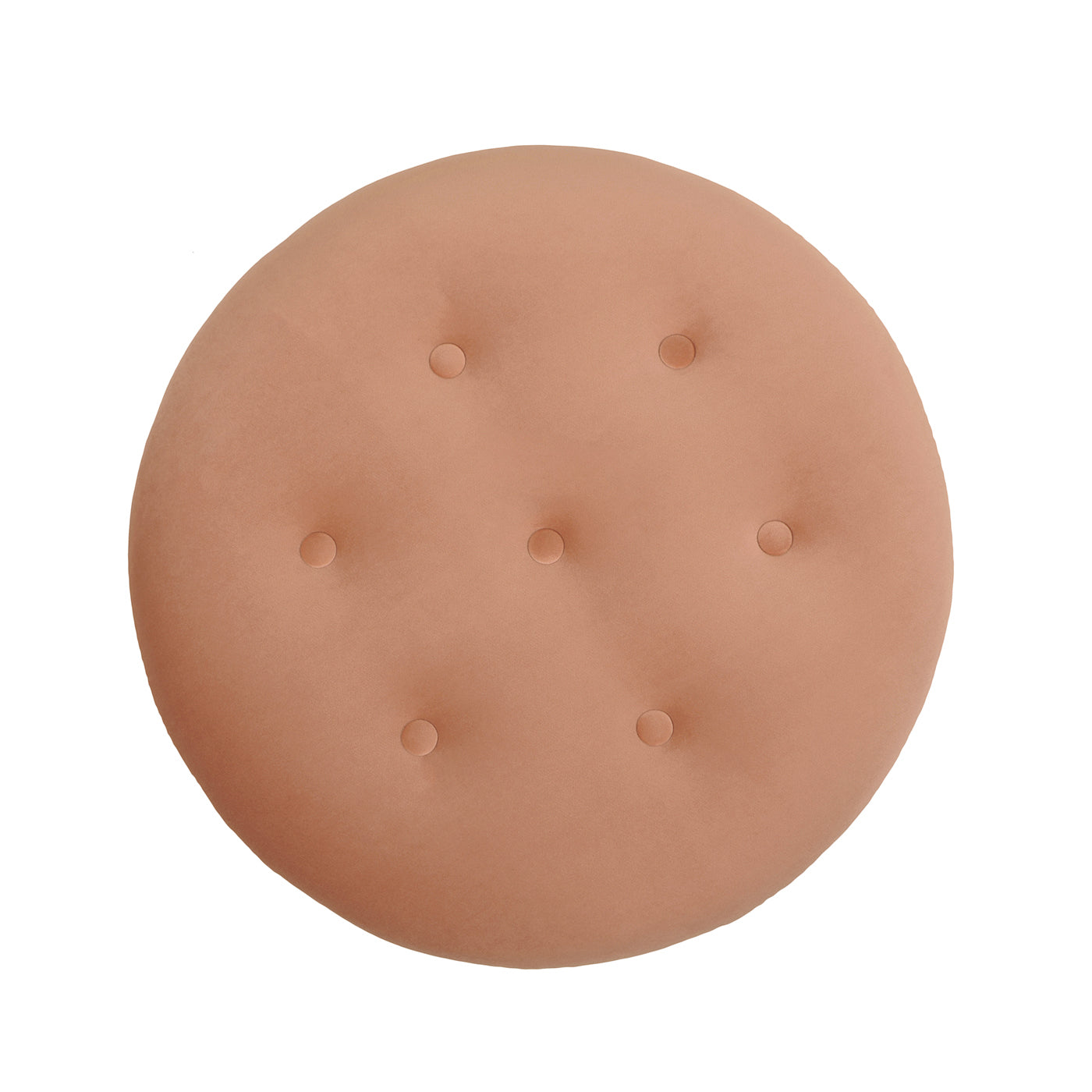 Yolanda 24" Round Upholstered Accent Ottoman, Olive Green Performance Velvet