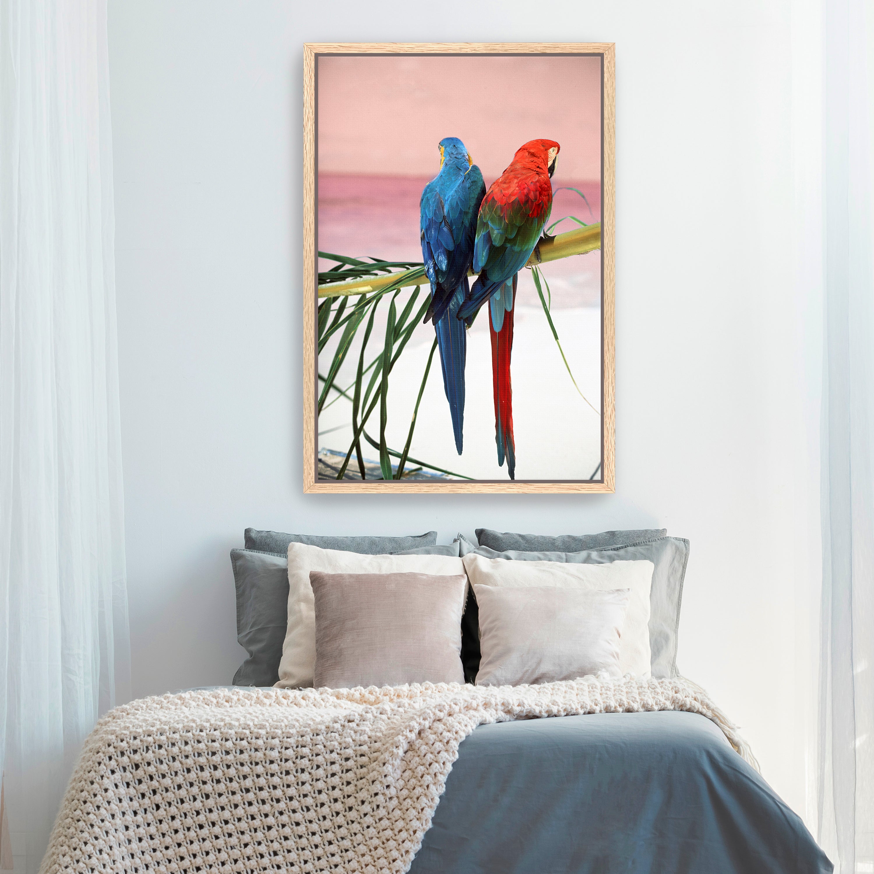Palm Parrots Canvas Giclee