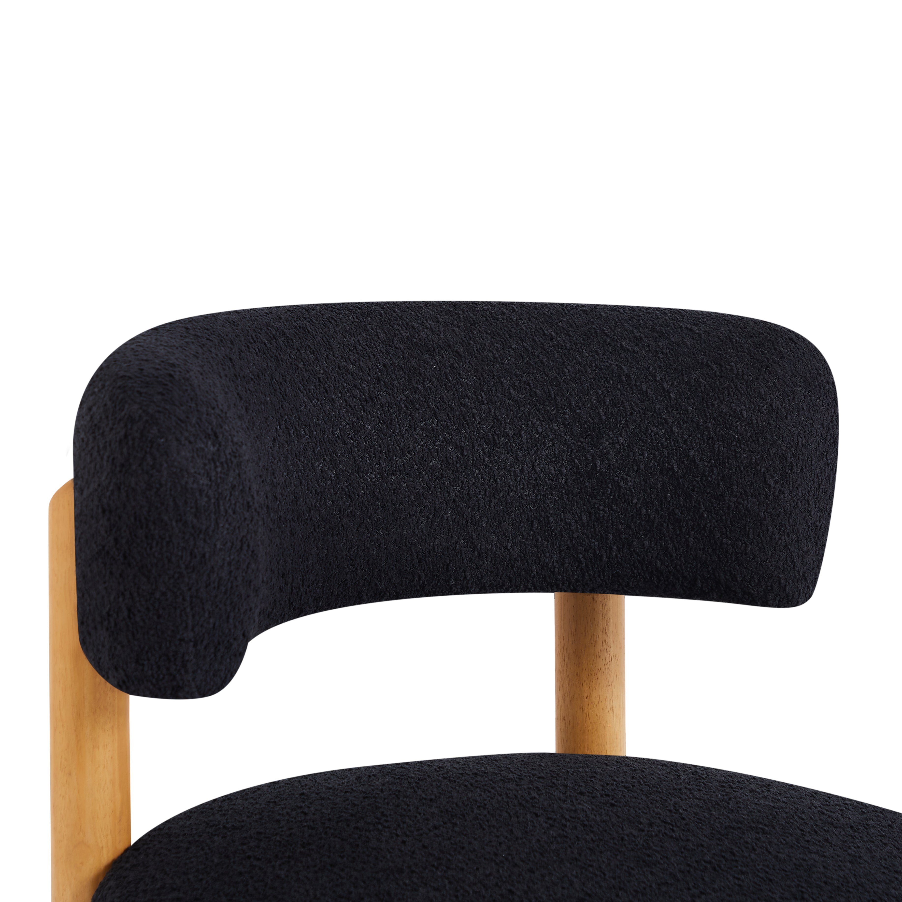Modern Farmhouse Armless Accent Chair with Wooden Base