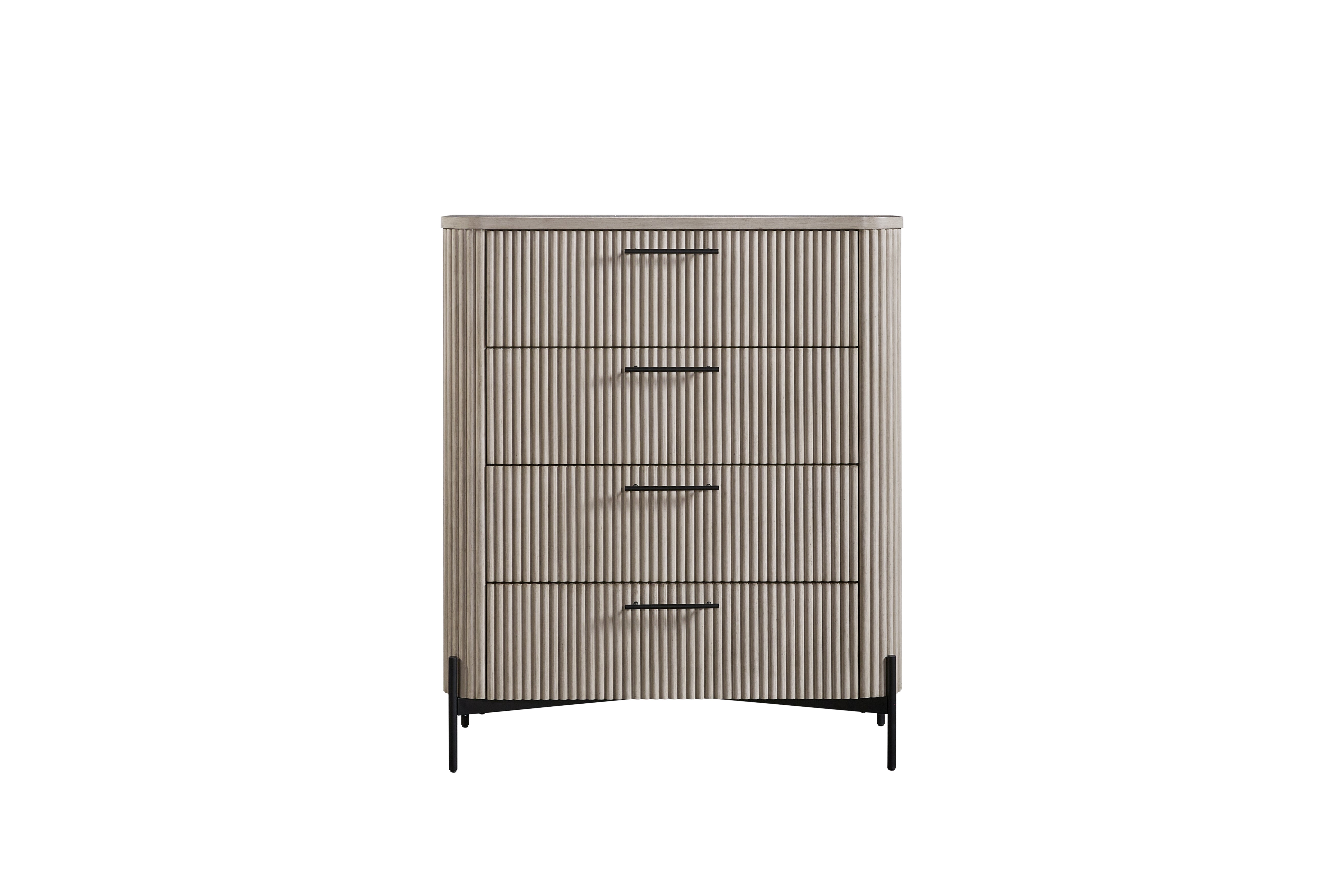 Kennedy Fluted 4-Drawer Chest