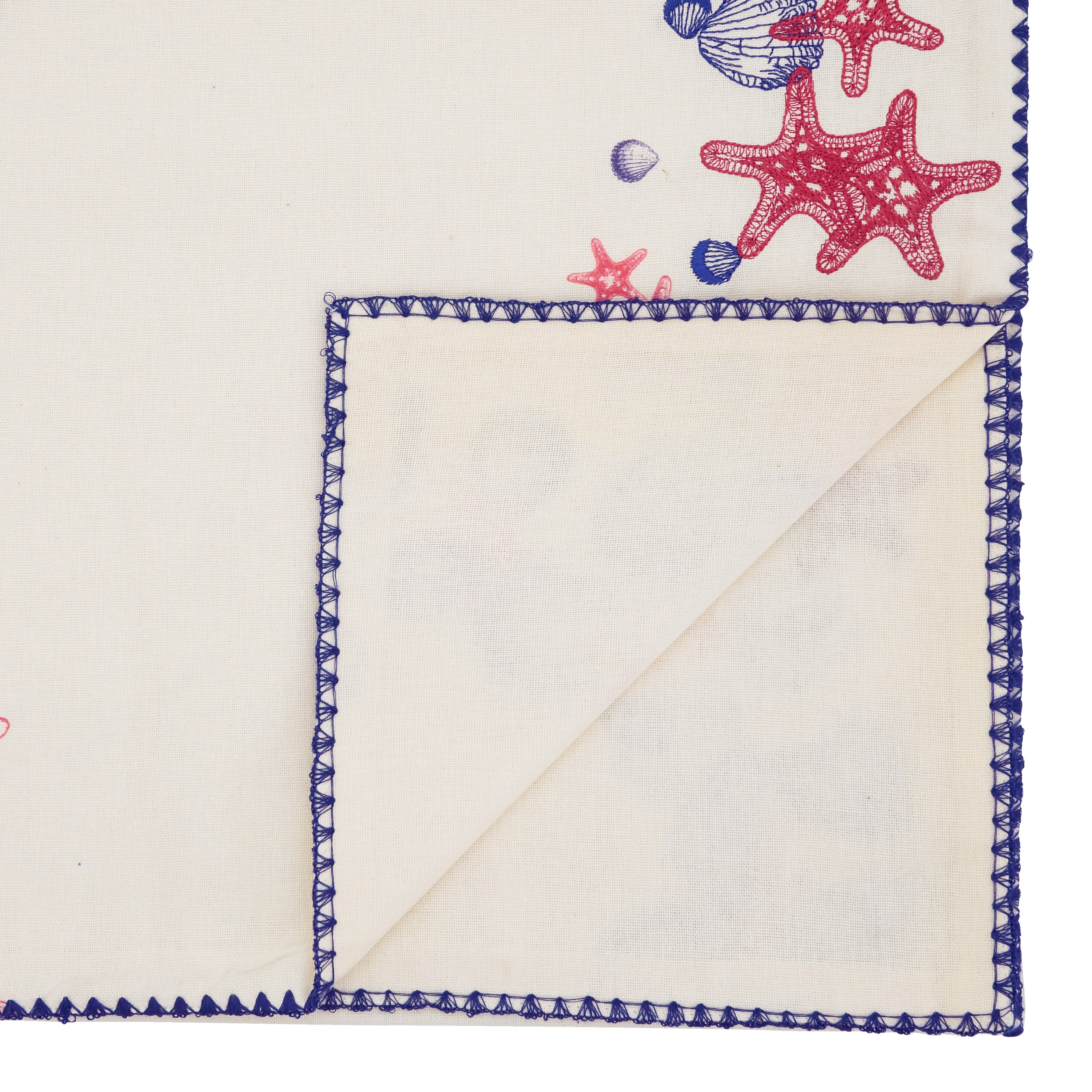 Printed Coastal Shell & Starfish Table Runner