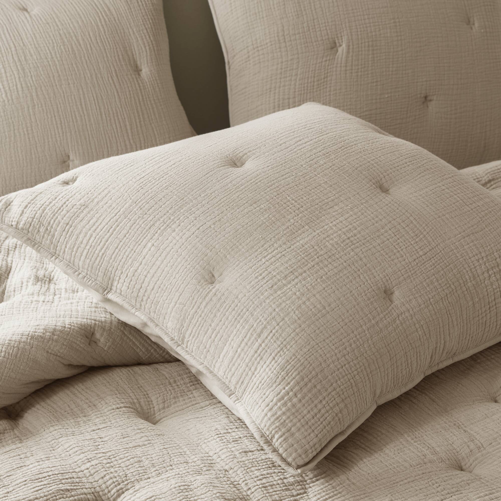 Cotton Gauze Embroidered Euro Sham